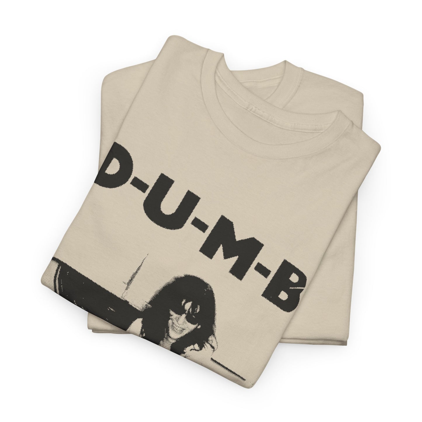 joey ramone D-U-M-B pinhead lyric photo tshirt