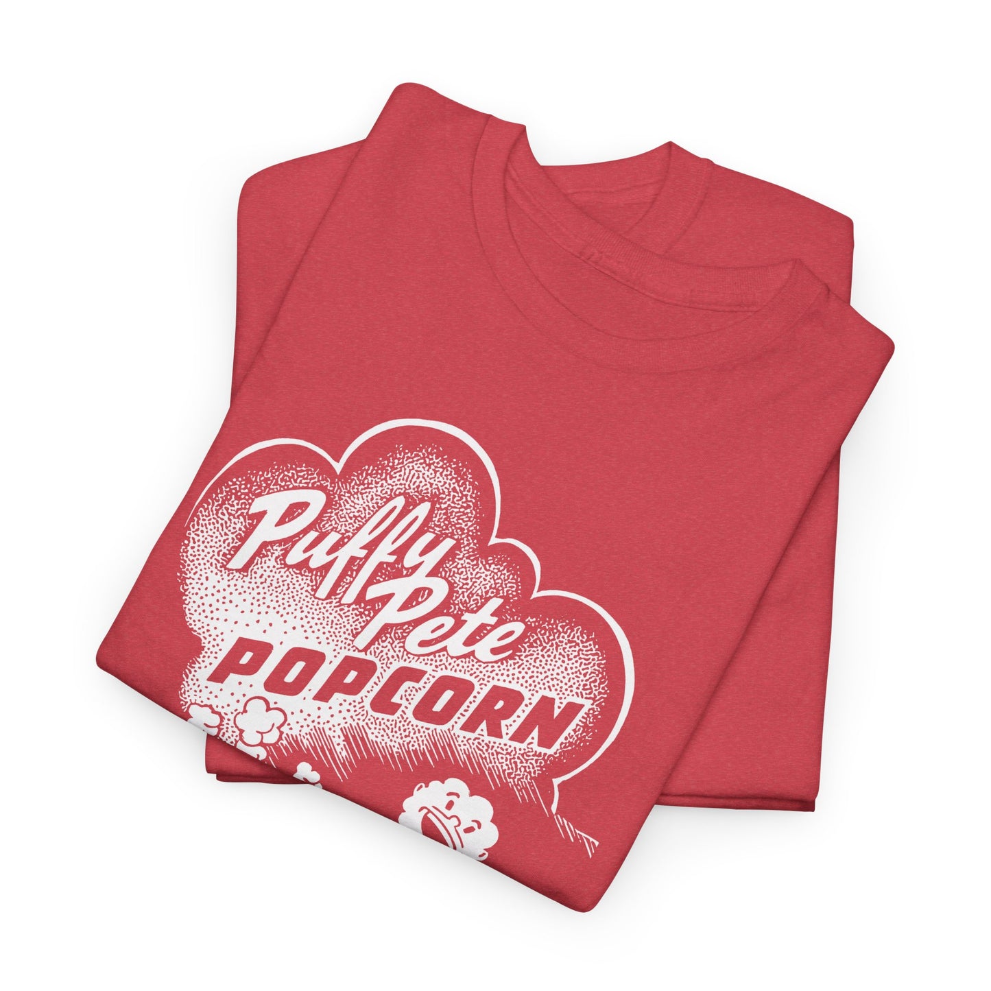 vintage puffy pete popcorn box logo tshirt