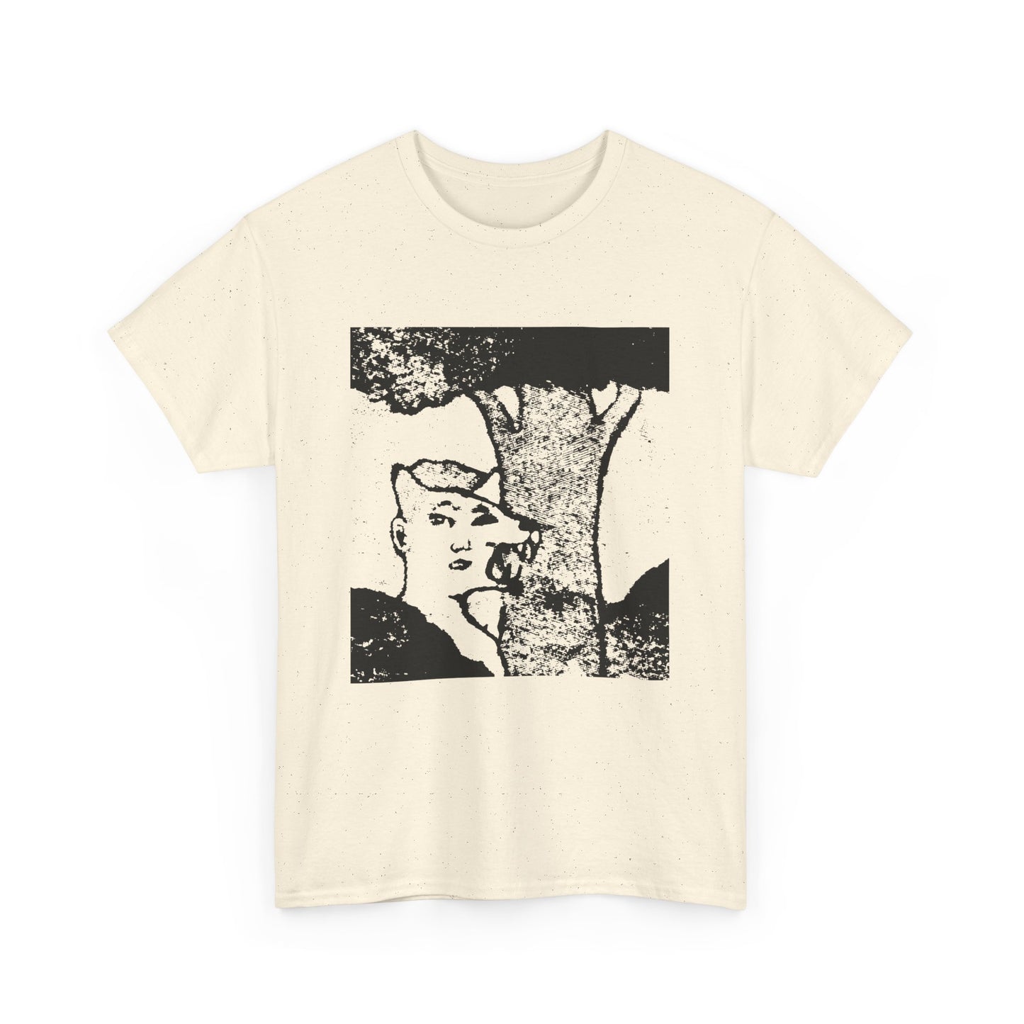 mid twentieth century the boy and the dog illusion artwork reproduction tshirt