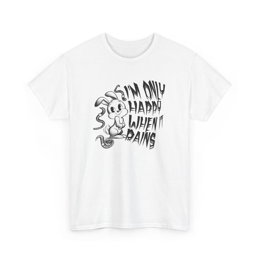 i'm only happy when it rains weird bunny worm tshirt