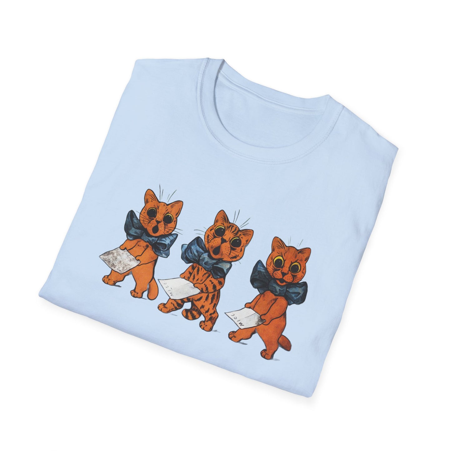 louis wain famous tenors colored lithograph reproduction tshirt