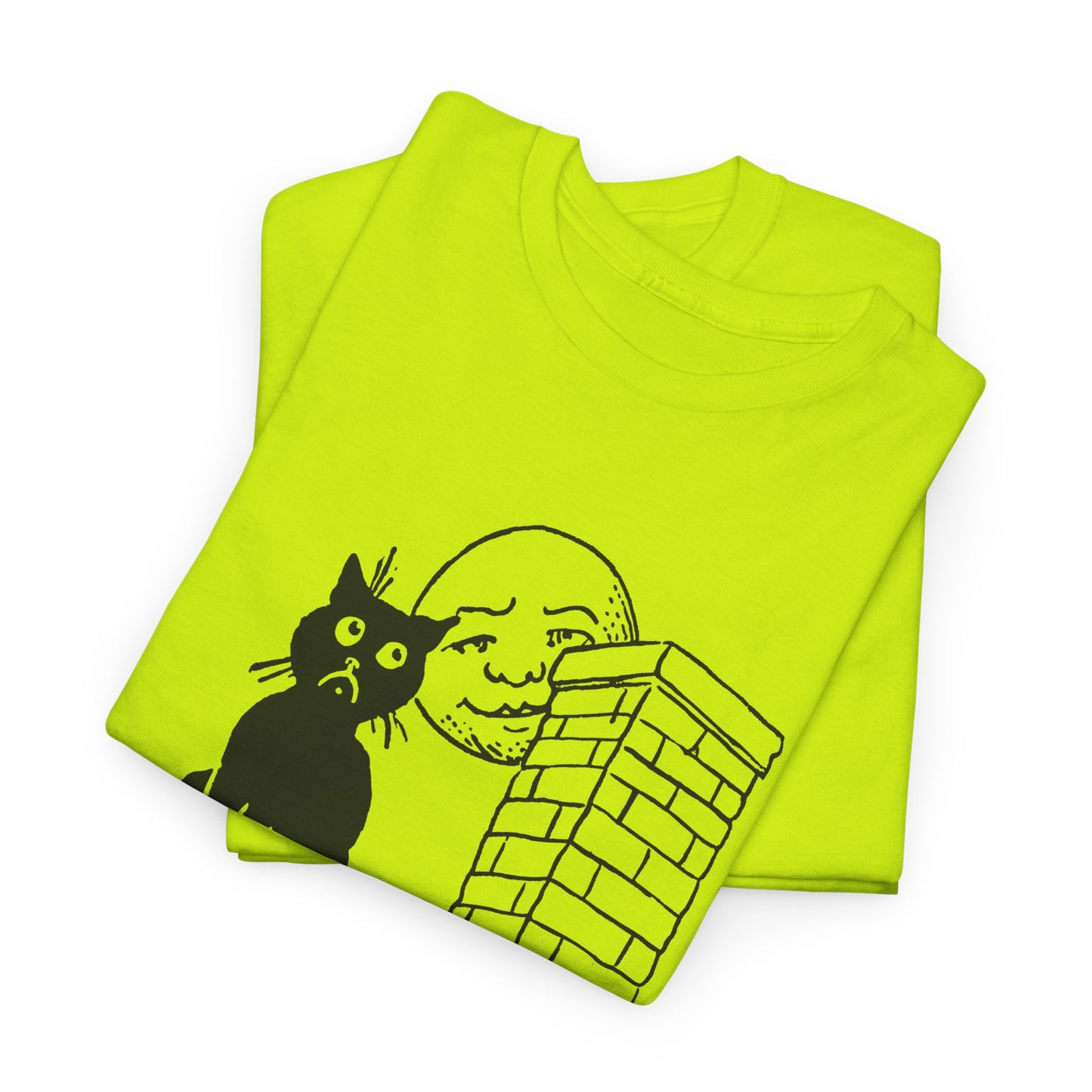 1906 postcard art can't you see i'm lonely cat on roof tshirt