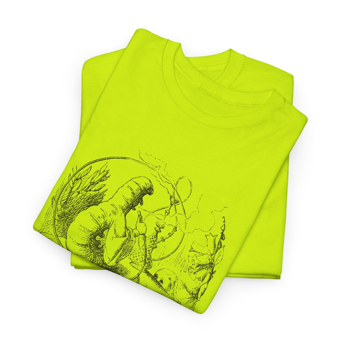 1865 alice's adventures in wonderland illustration by john tennial caterpillar tshirt