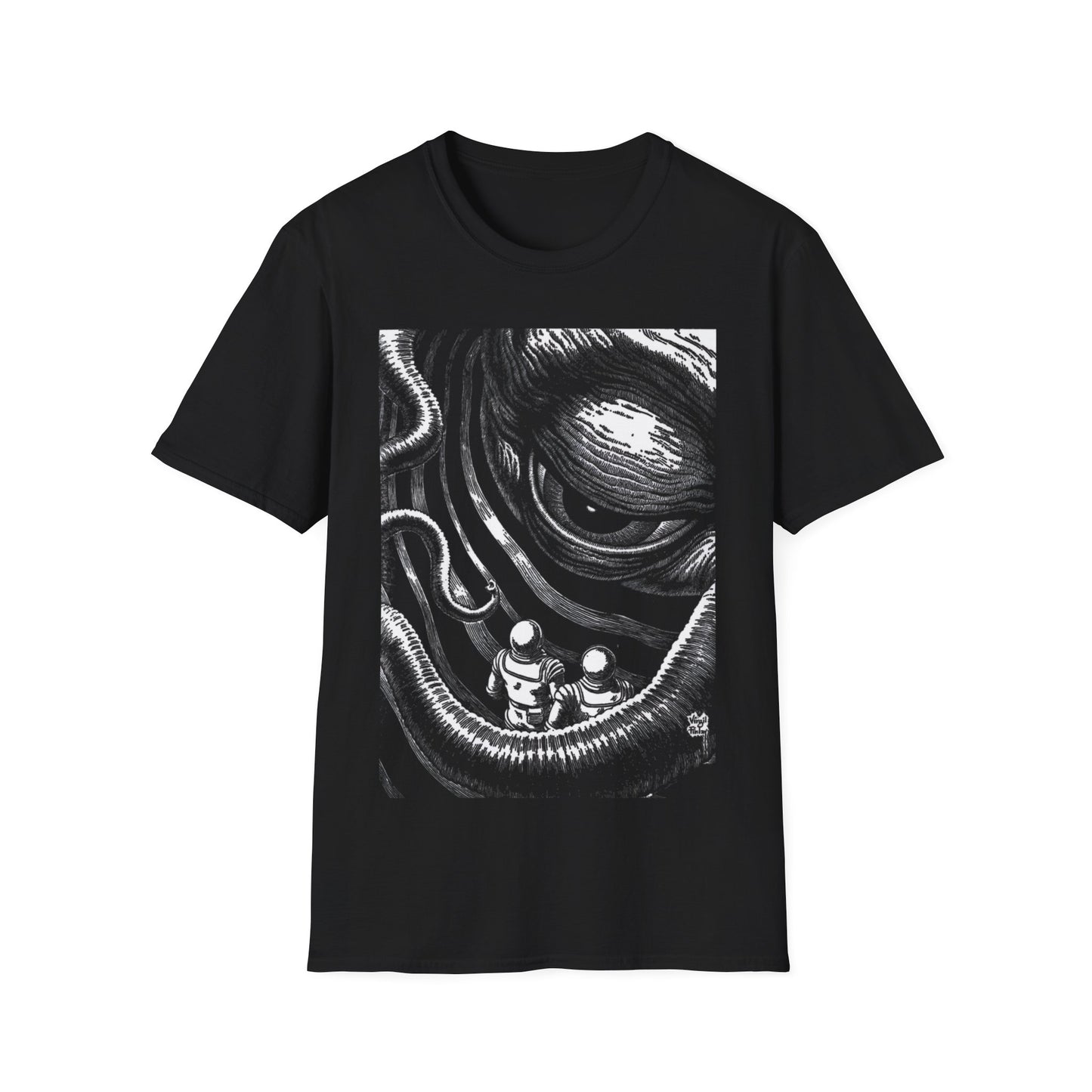 virgil finlay illustration "on the edge of the galaxy" tshirt