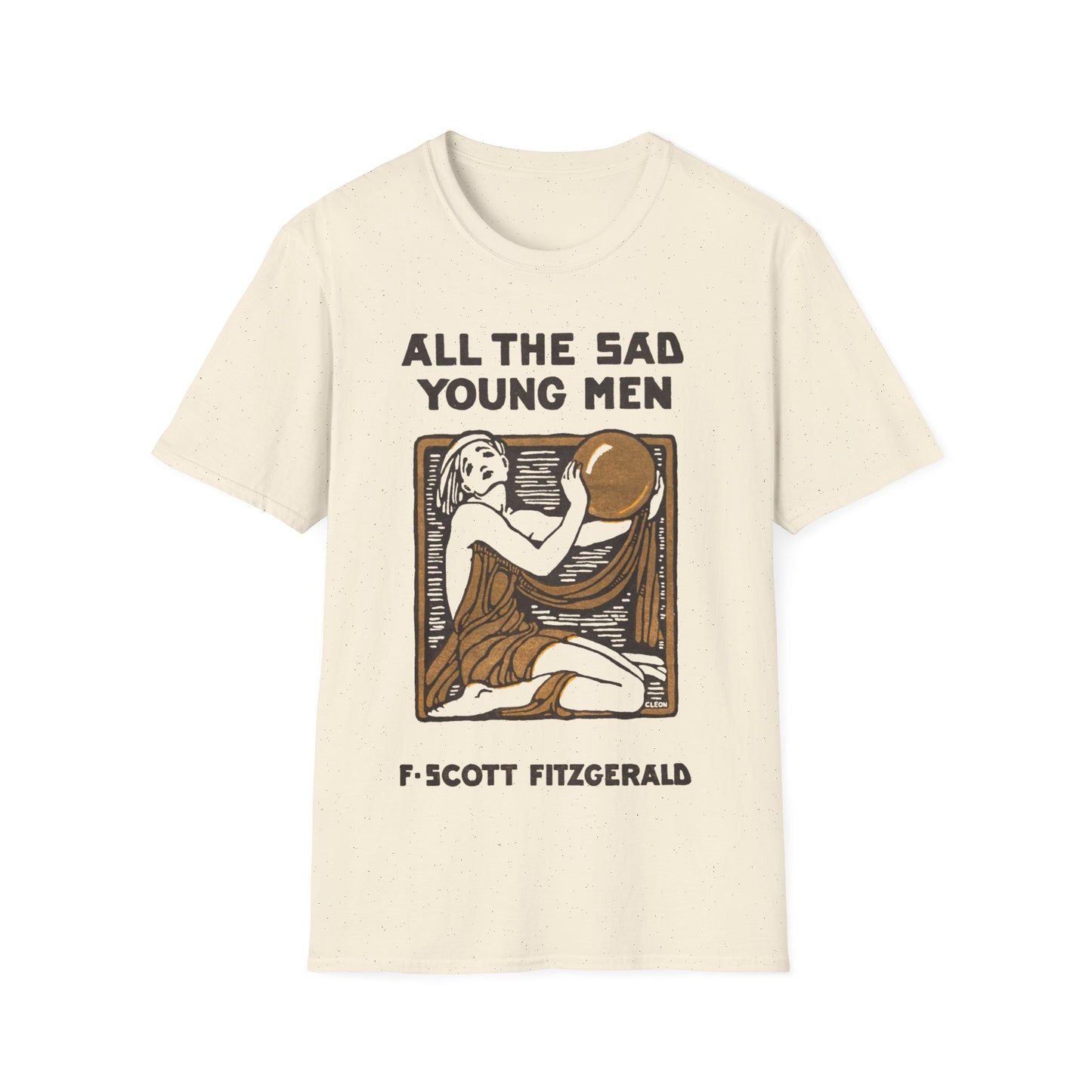 1926 f. scott fitzgerald book cover by cleo damianakes for "all the sad young men" the tshirt