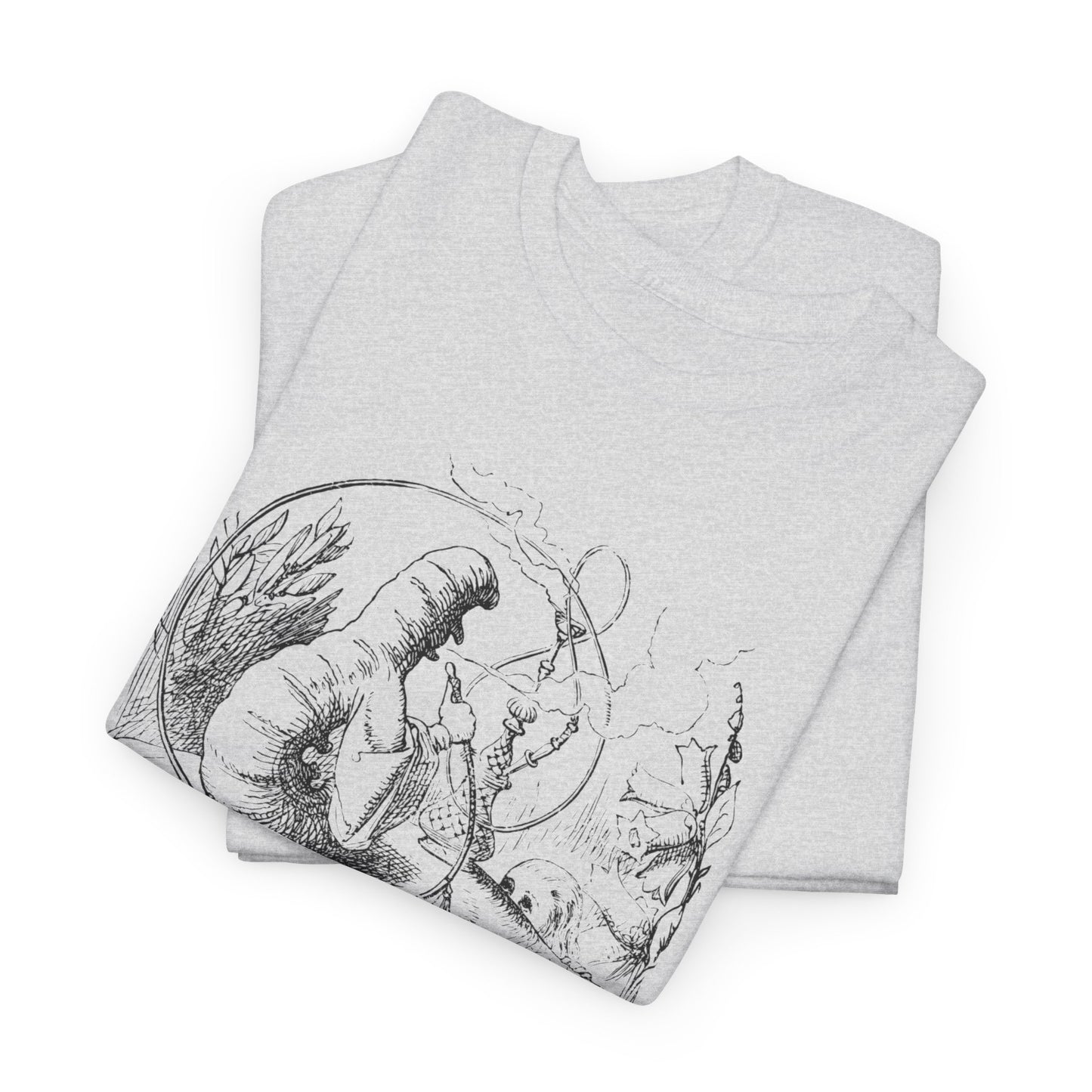 1865 alice's adventures in wonderland illustration by john tennial caterpillar tshirt