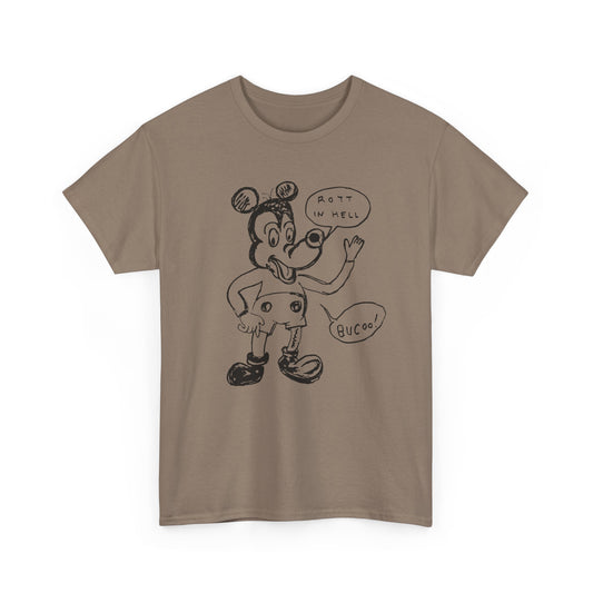 rot in hell bucoo! drawing by daniel johnston custom edit tshirt