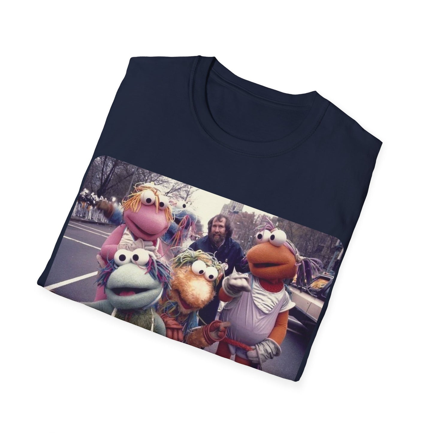 jim henson and the full-body fraggles at the 1984 macy's thanksgiving parade photo tshirt