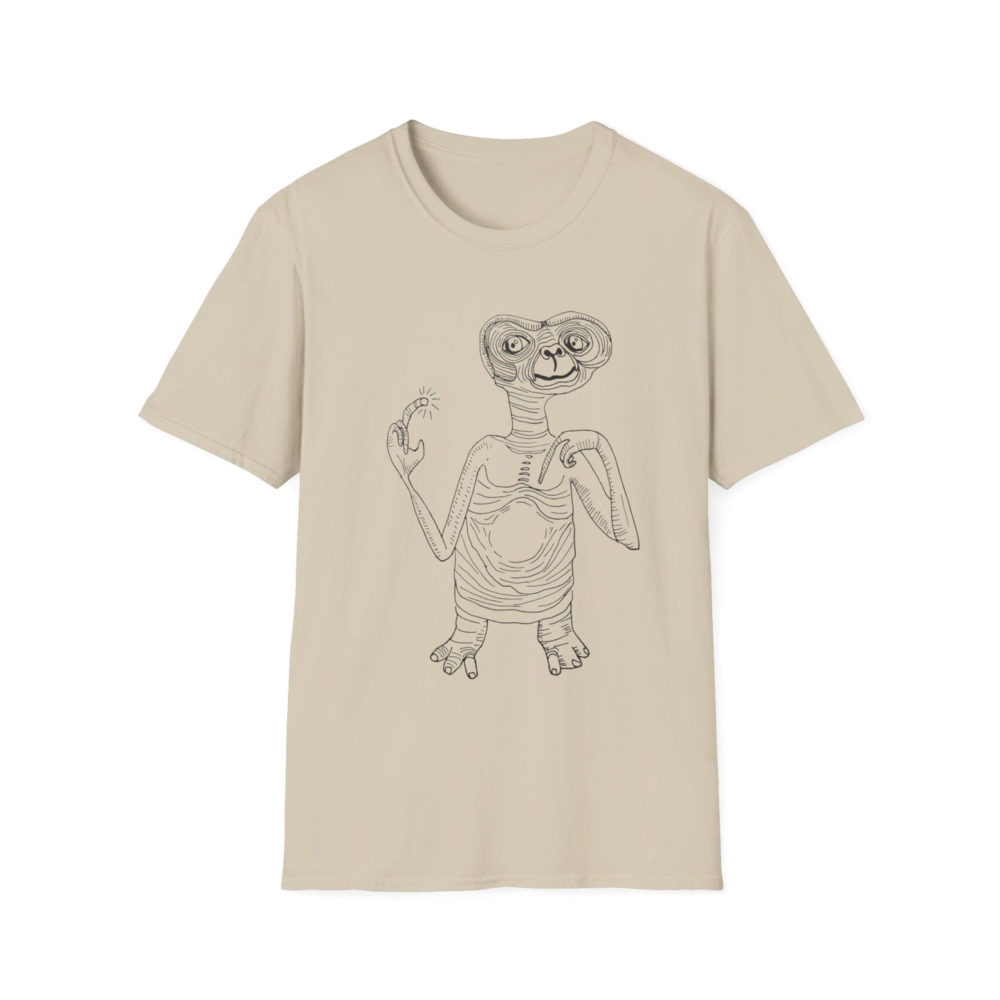 original drawing E.T the extraterrestrial on a tshirt