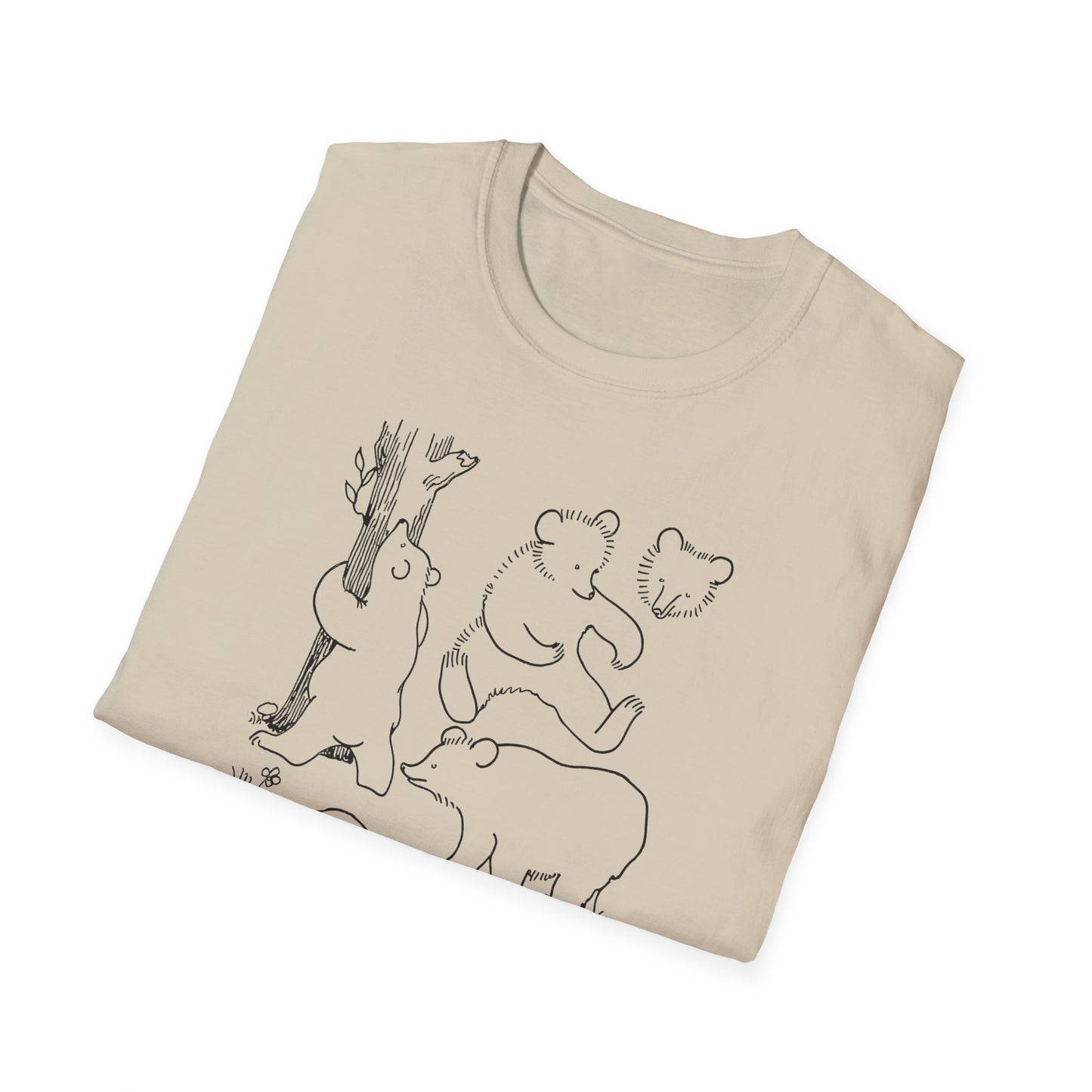 vintage french drawing guide cute bear illustrations reproduction tshirt