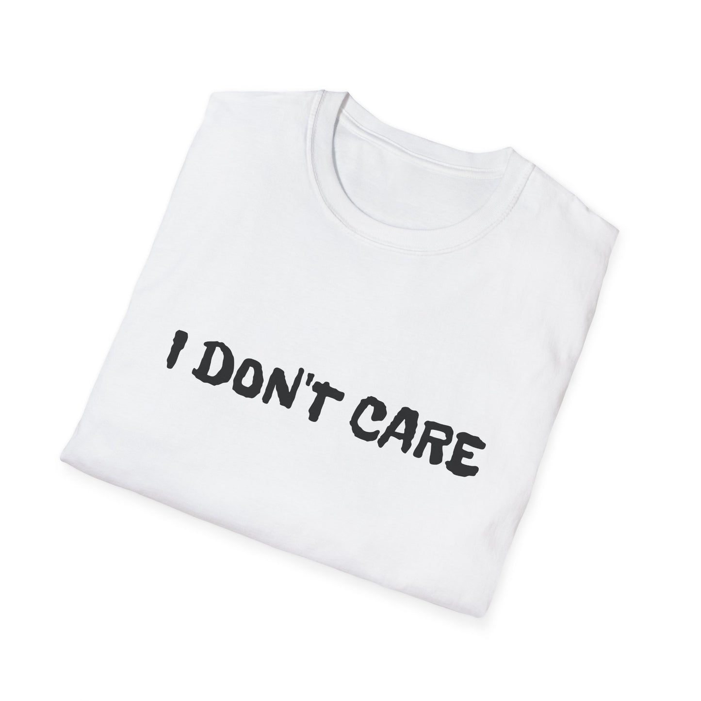 i don't care unisex softstyle tshirt