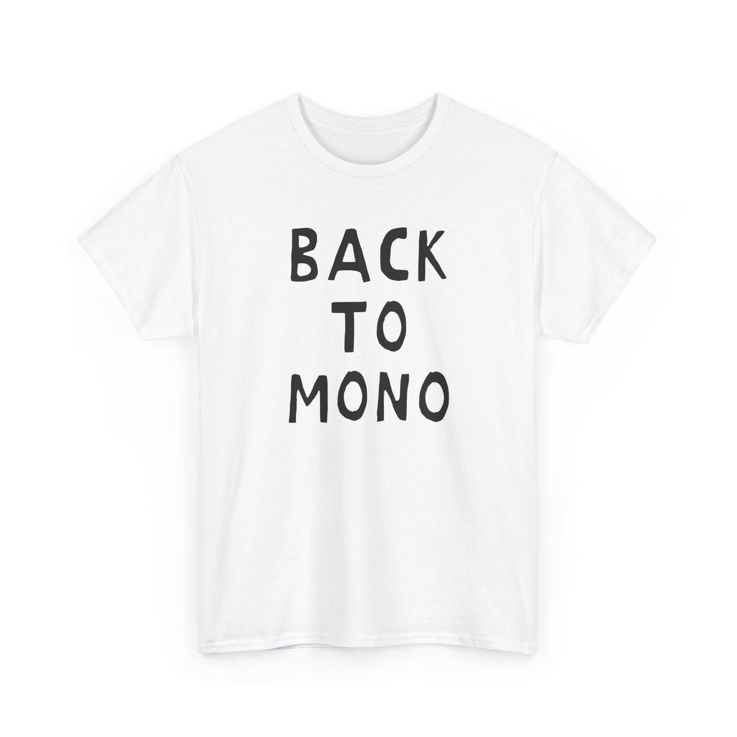 back to mono hand drawn font tshirt