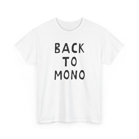 back to mono hand drawn font tshirt