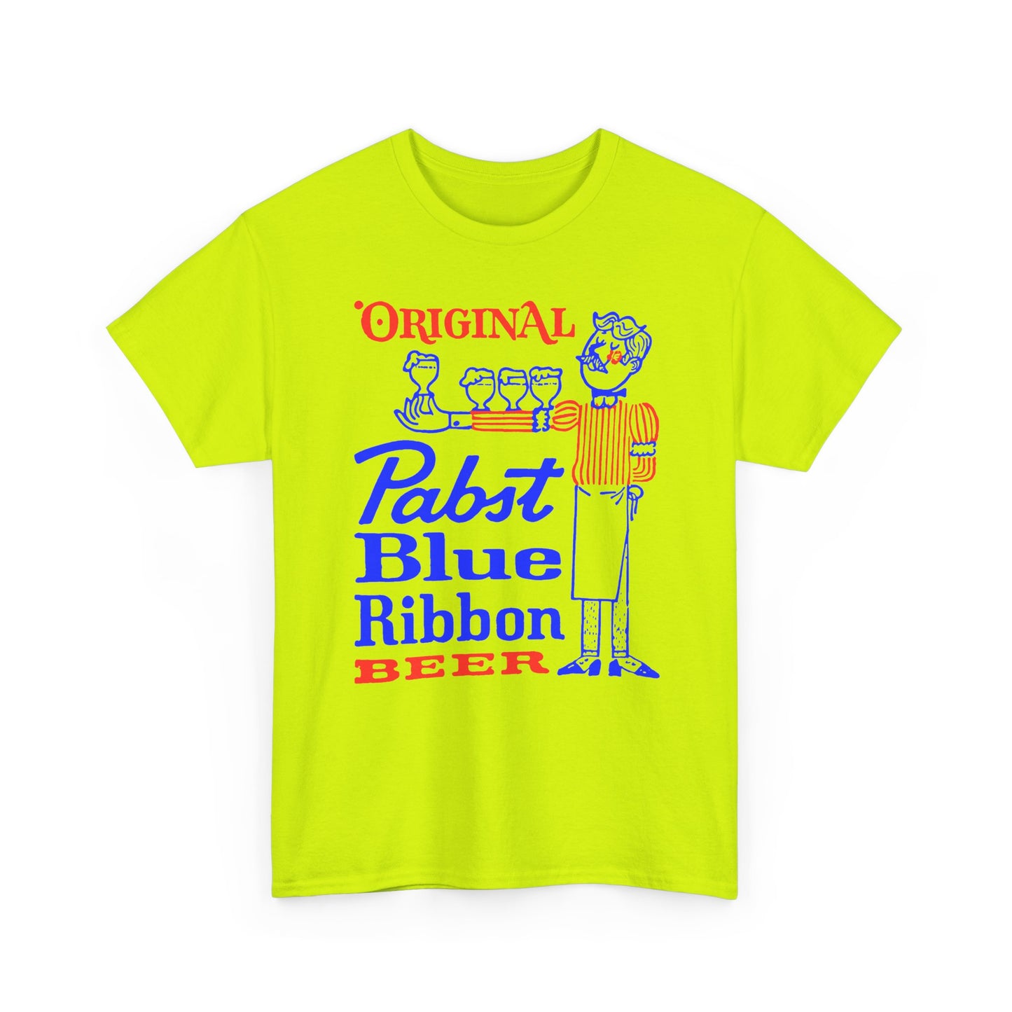 1960s original pabst blue ribbon beer graphic custom edit tshirt