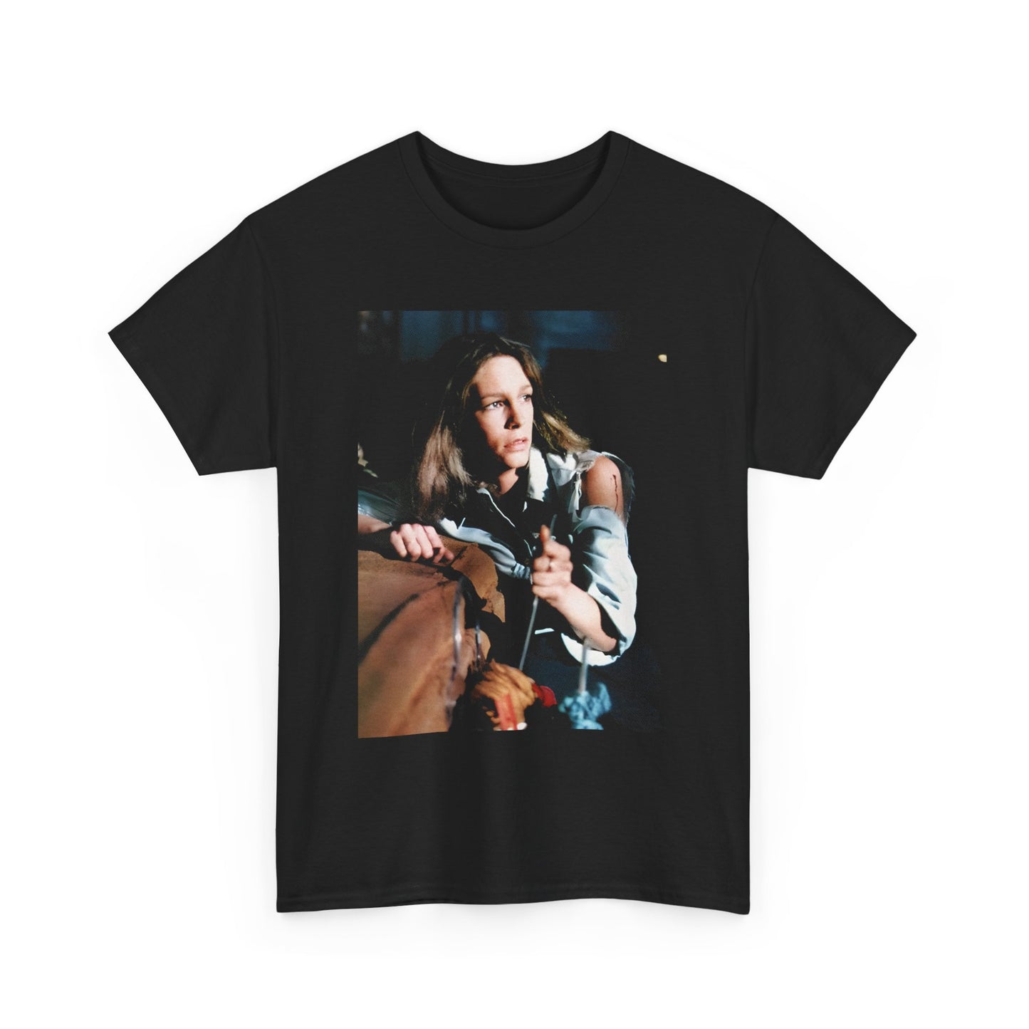 1978 halloween laurie strode beside couch scene tshirt