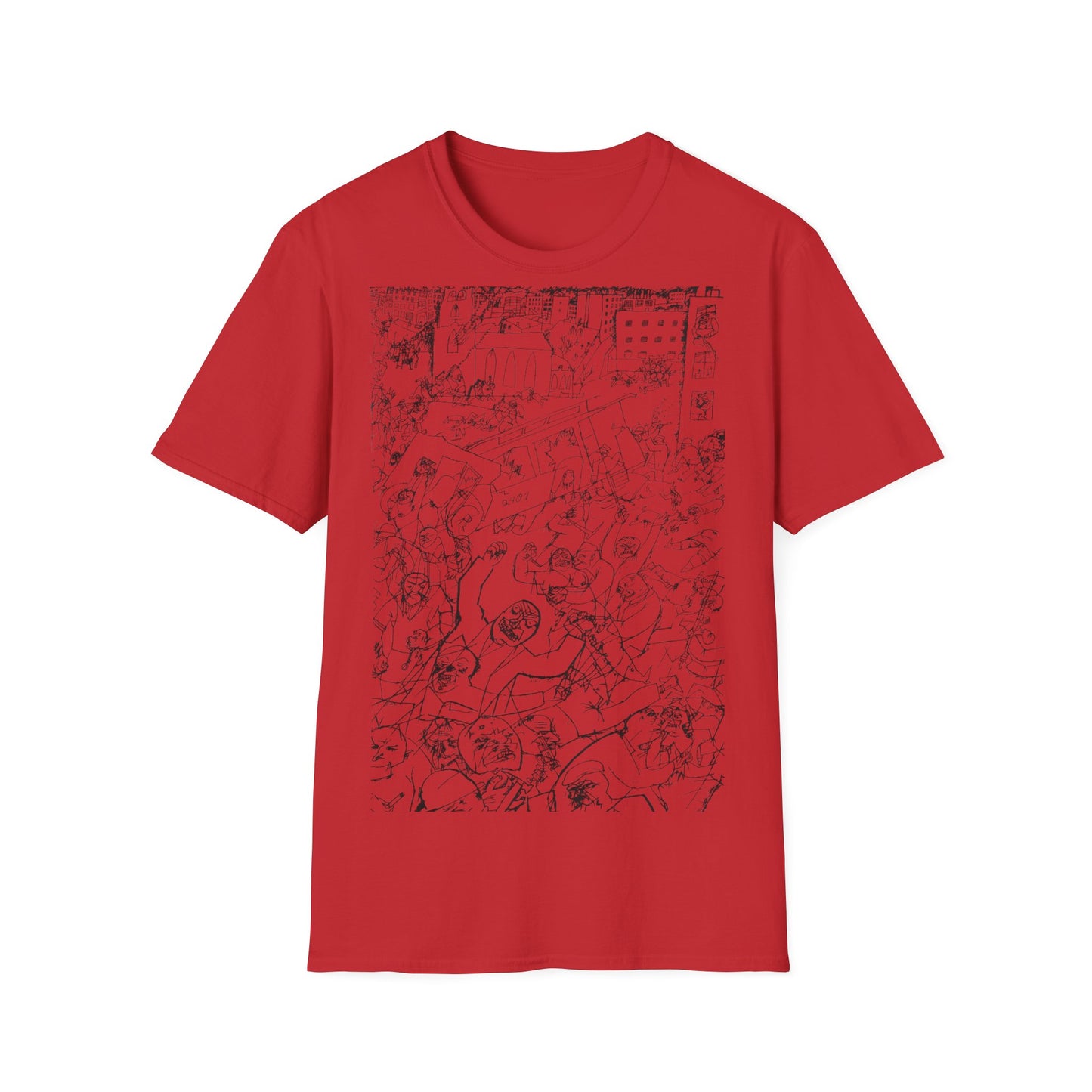 1919 george grosz drawing pandemonium on a tshirt, shipped from the UK