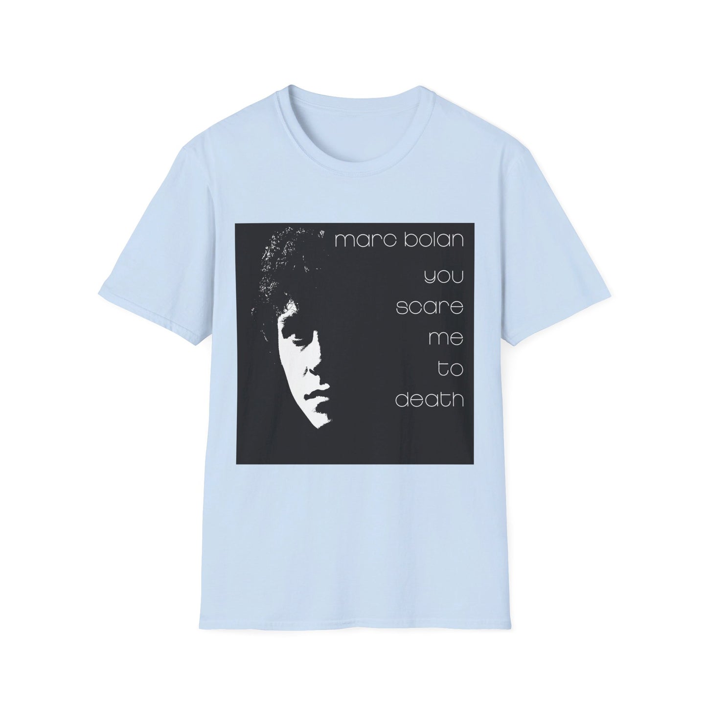 marc bolan 1981 you scare me to death album tshirt