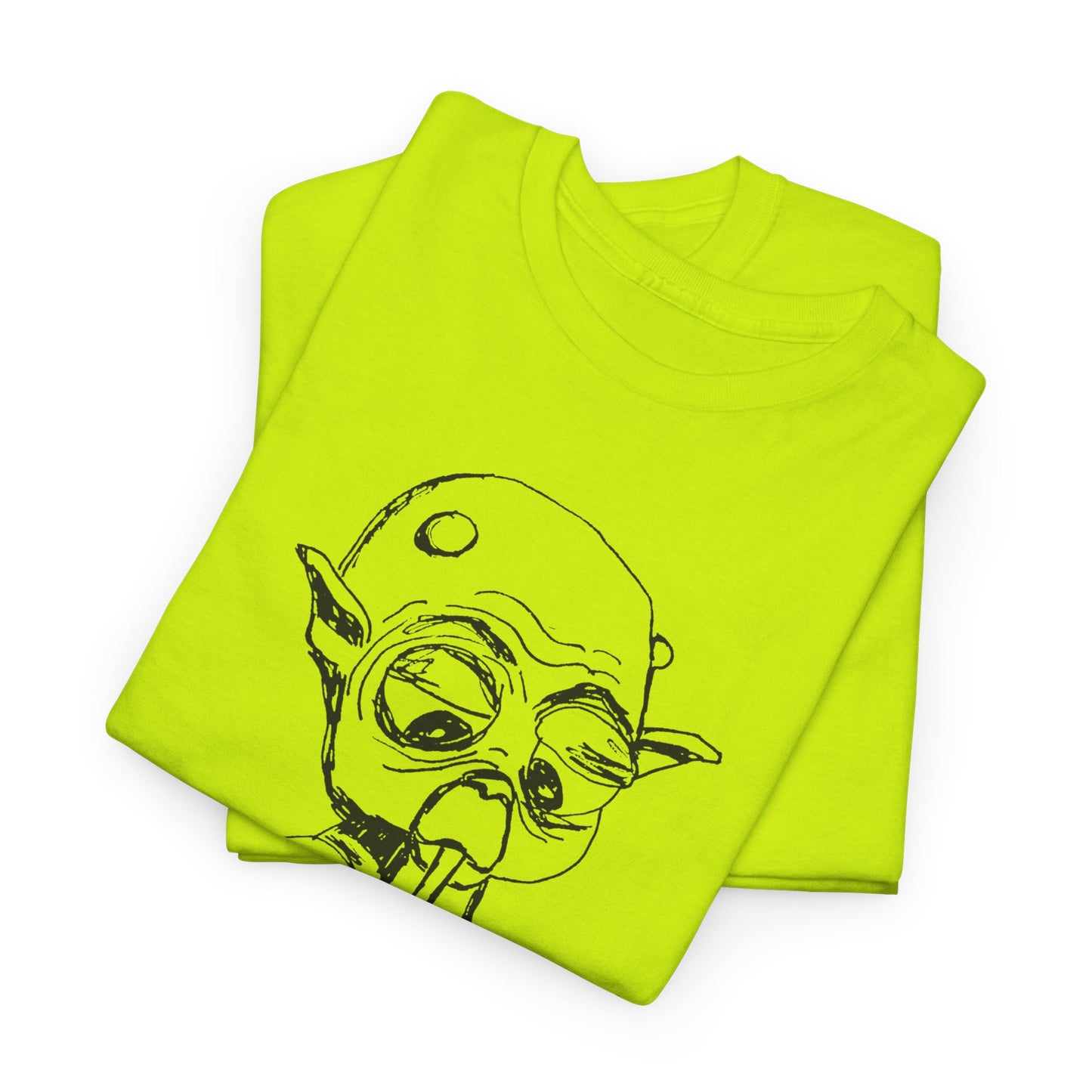 mysterious alien creature (MAC) drinking cola original sketch tshirt