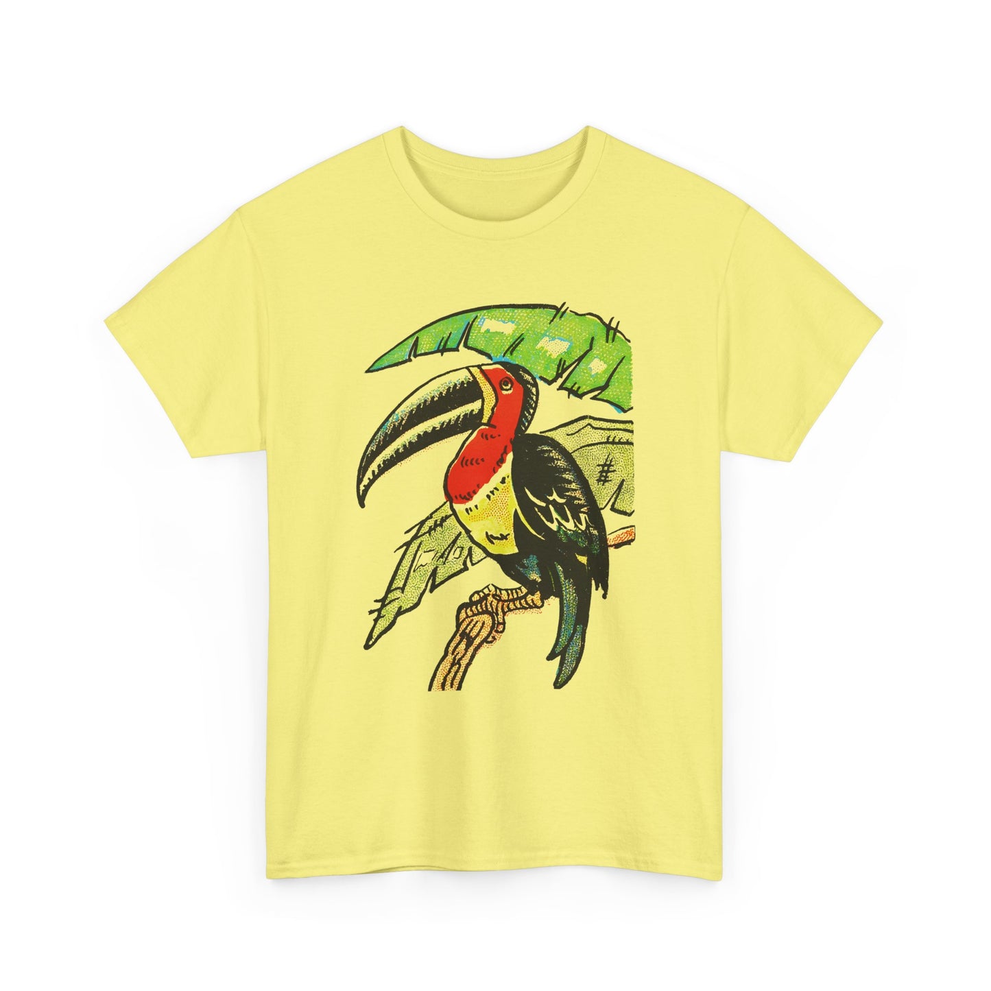 vintage 1920s travel poster toucan graphic reproduction tshirt