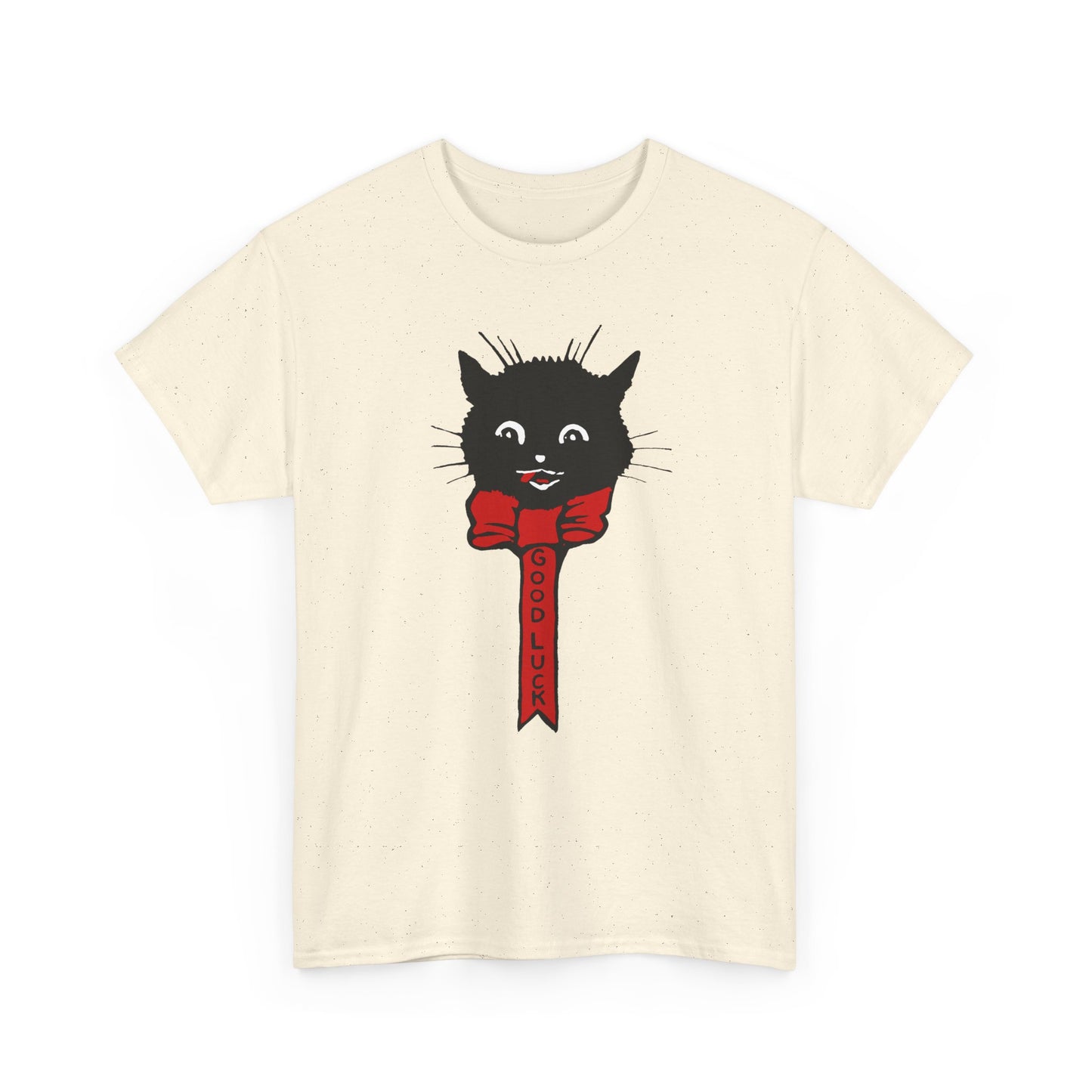 1922 calendar card graphic by unknown artist good luck cat tshirt