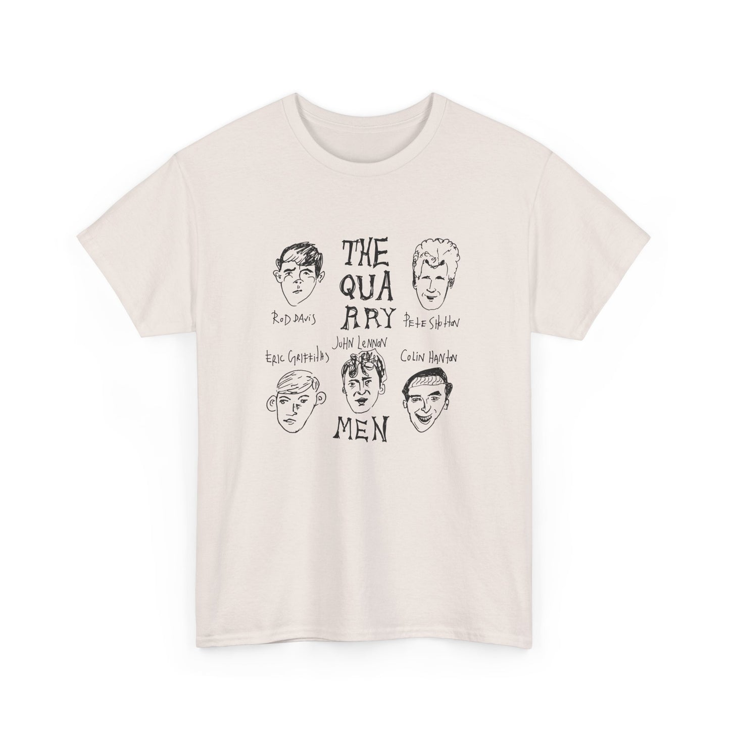 the quarrymen original lineup wonky sketch band tshirt