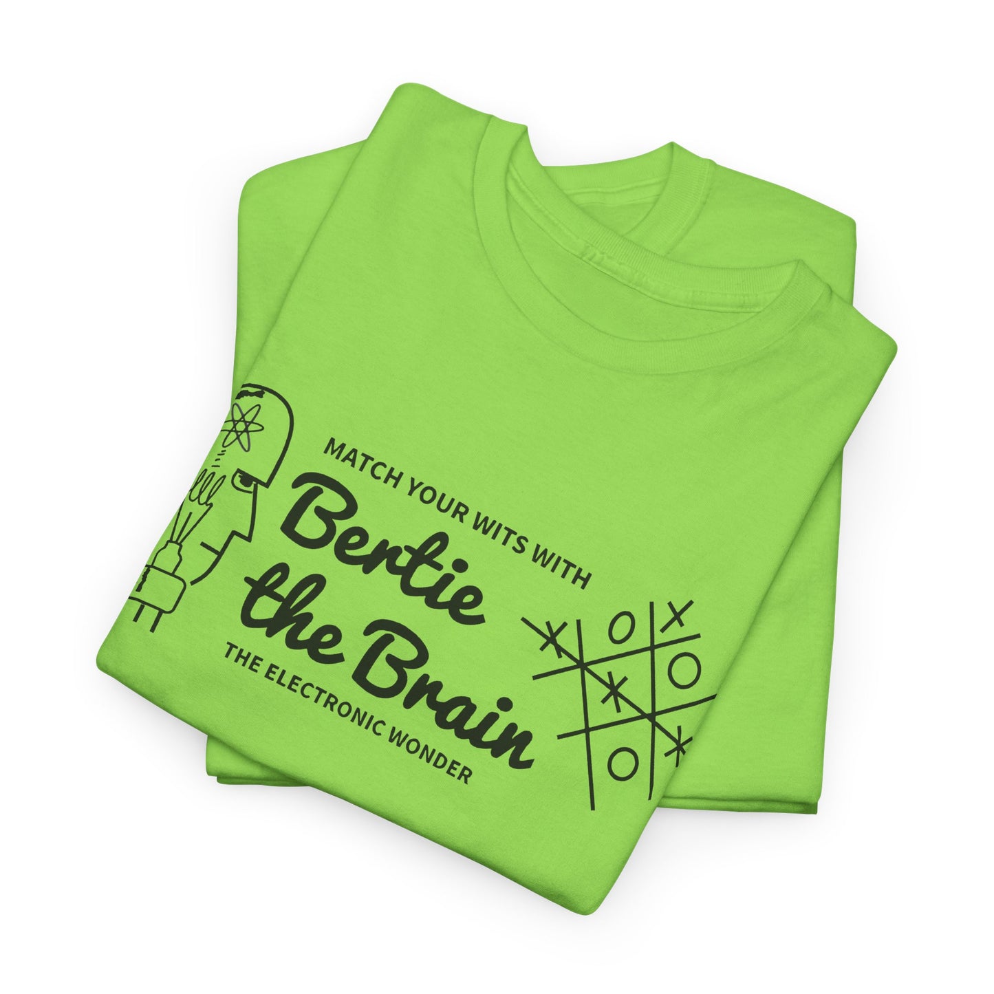 bertie the brain 1950 video game tshirt
