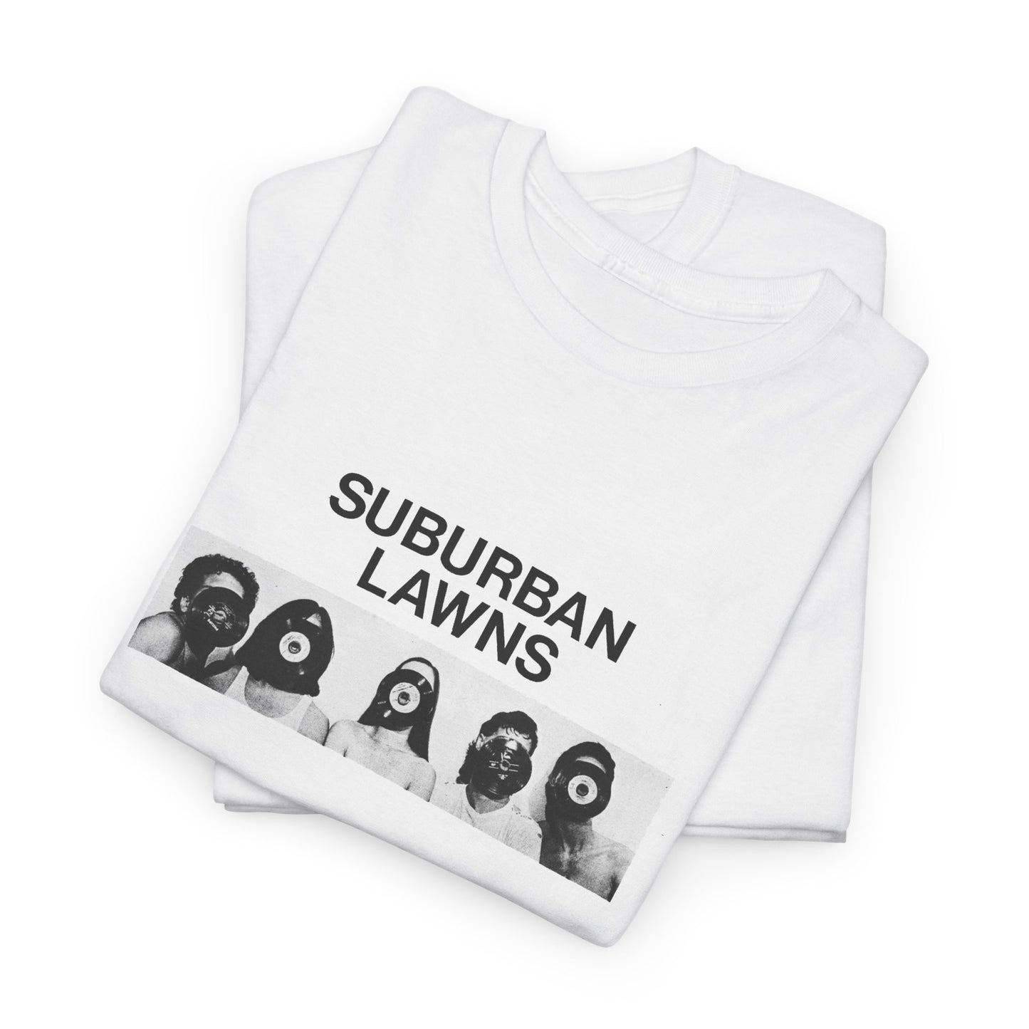 1970s california punk band suburban lawns photo tshirt