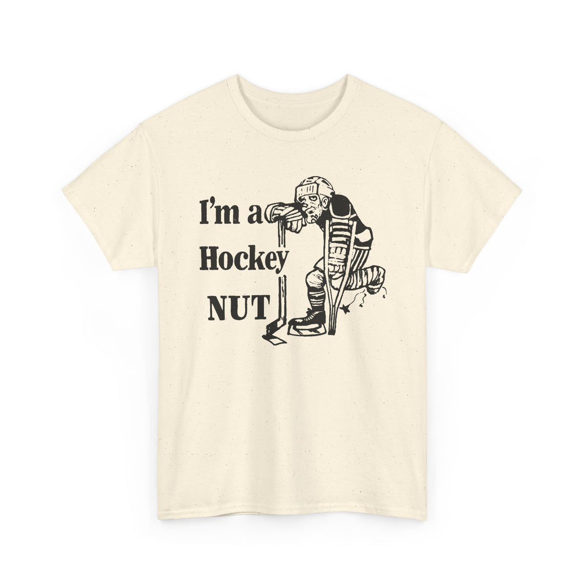 vintage canadian i'm a hockey nut graphic reproduction tshirt