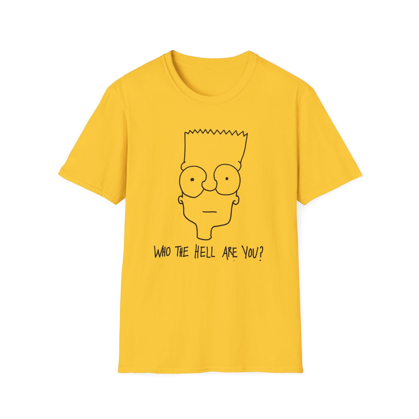 bart simpson who the hell are you original drawing tshirt