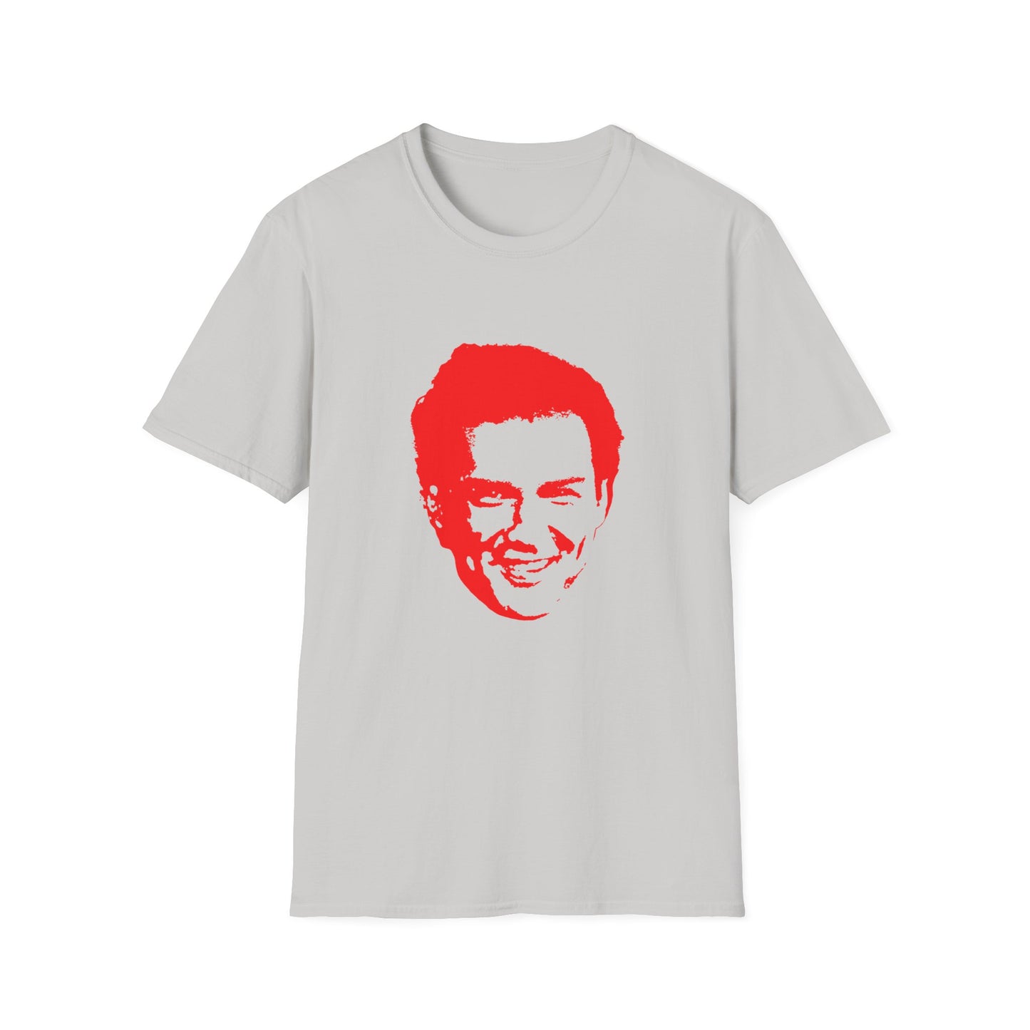 norm macdonald red stencil face tshirt