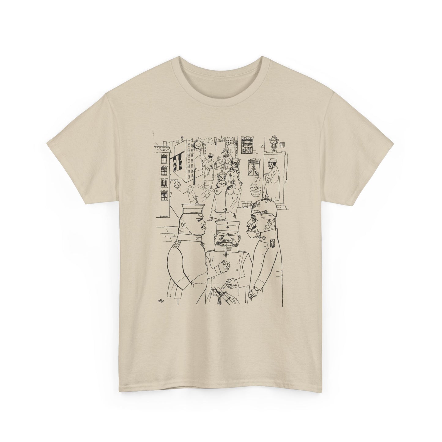 1919 george grosz lithograph "the pimps of death" tshirt