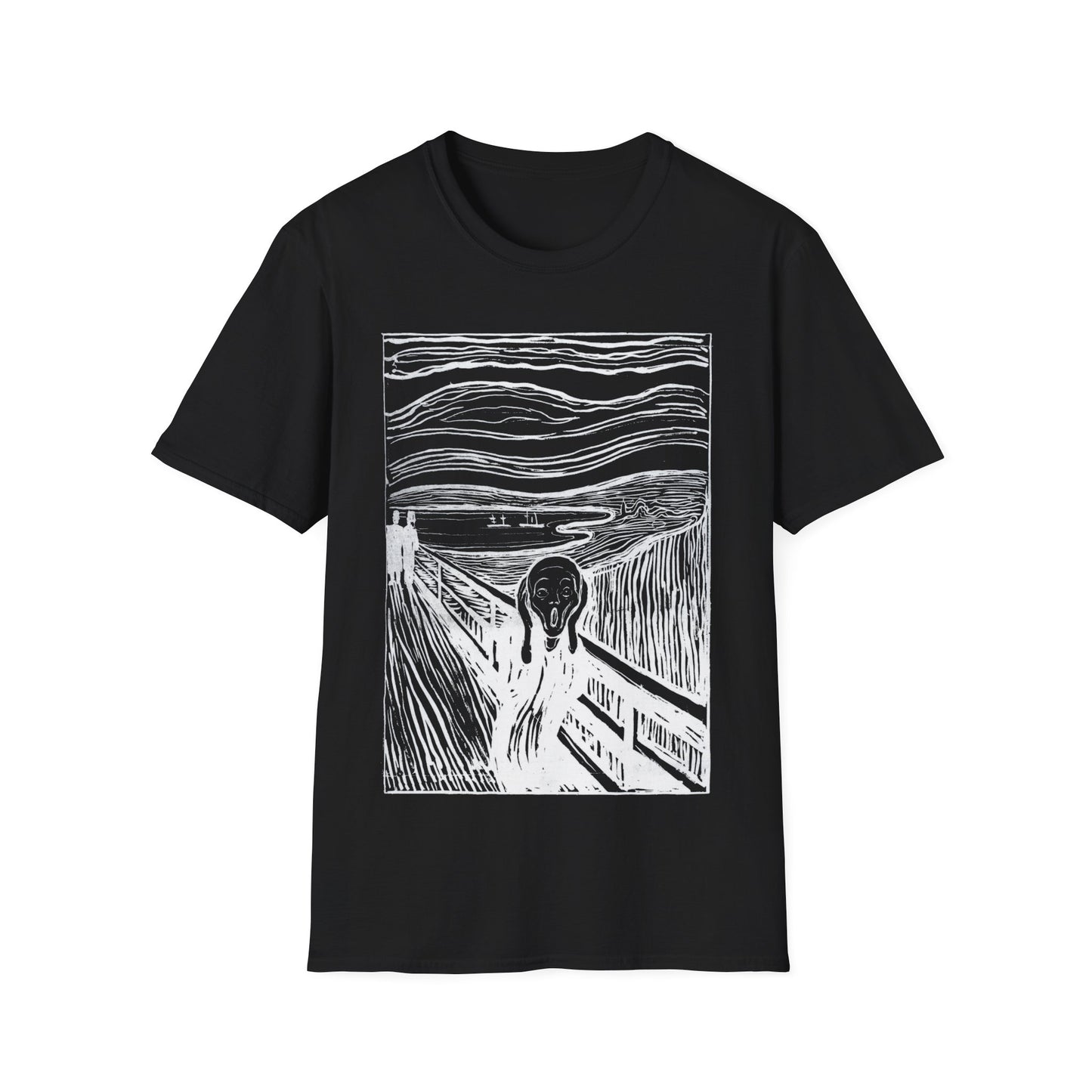 1895 lithography print of the scream by edvard munch tshirt