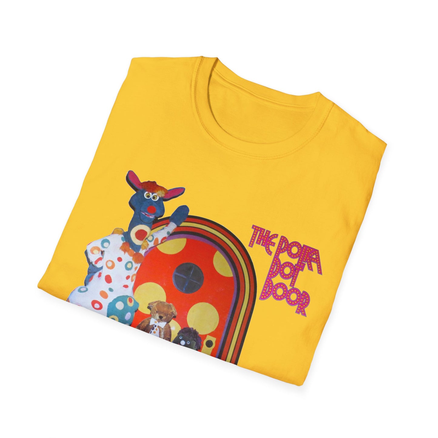polka dot door 70's kids tv show tshirt
