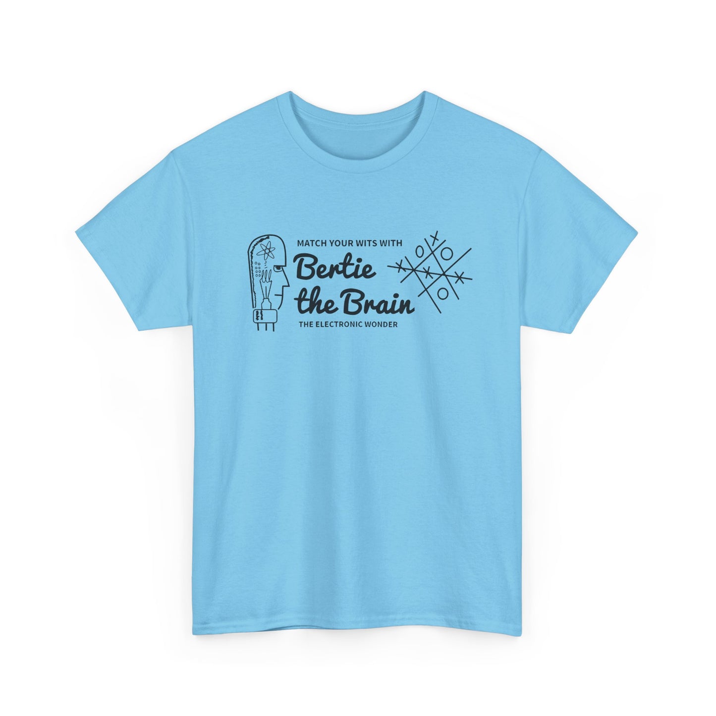 bertie the brain 1950 video game tshirt