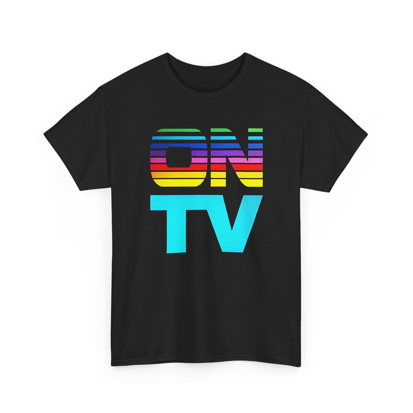 1970s vintage on tv subscription service logo custom edit tshirt