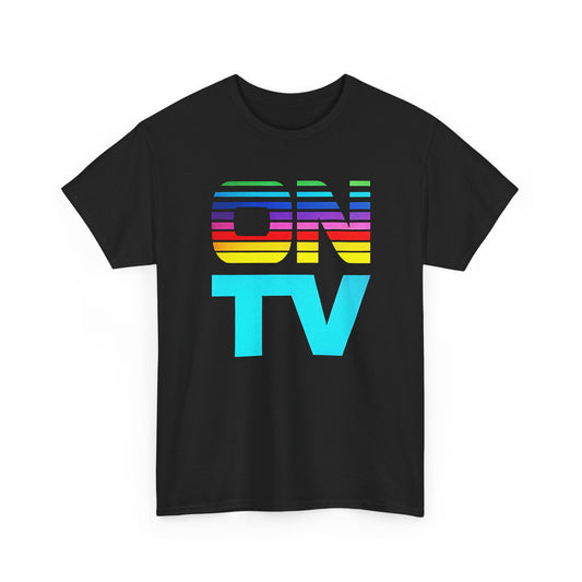 1970s vintage on tv subscription service logo custom edit tshirt