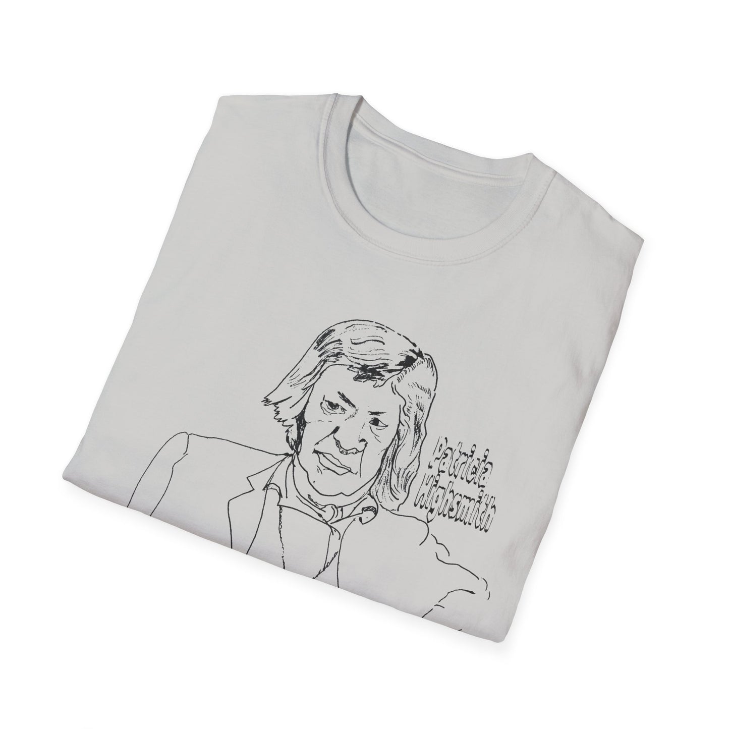 original drawing of patricia highsmith "I find the public passion for justice quite boring and artificial."
