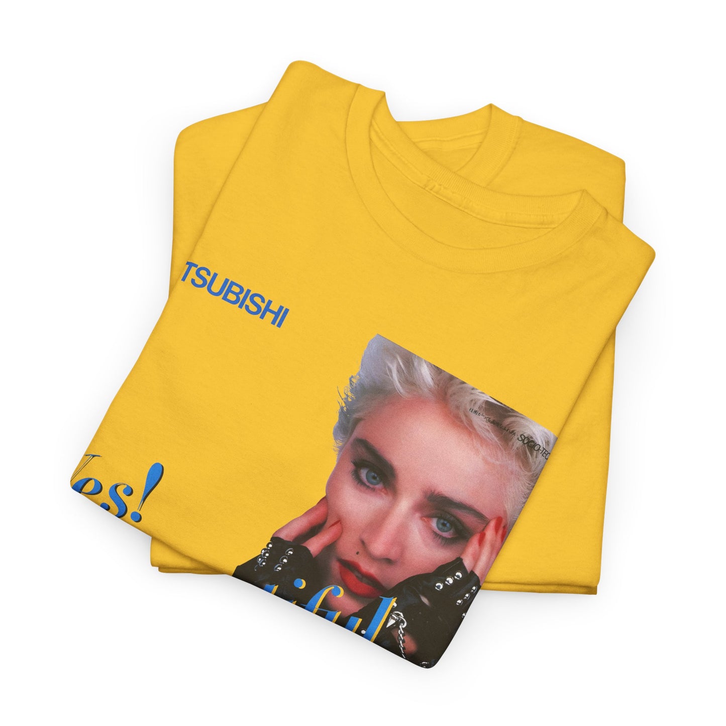 1987 japanese mitsubishi hi fi video ad with madonna reproduction tshirt