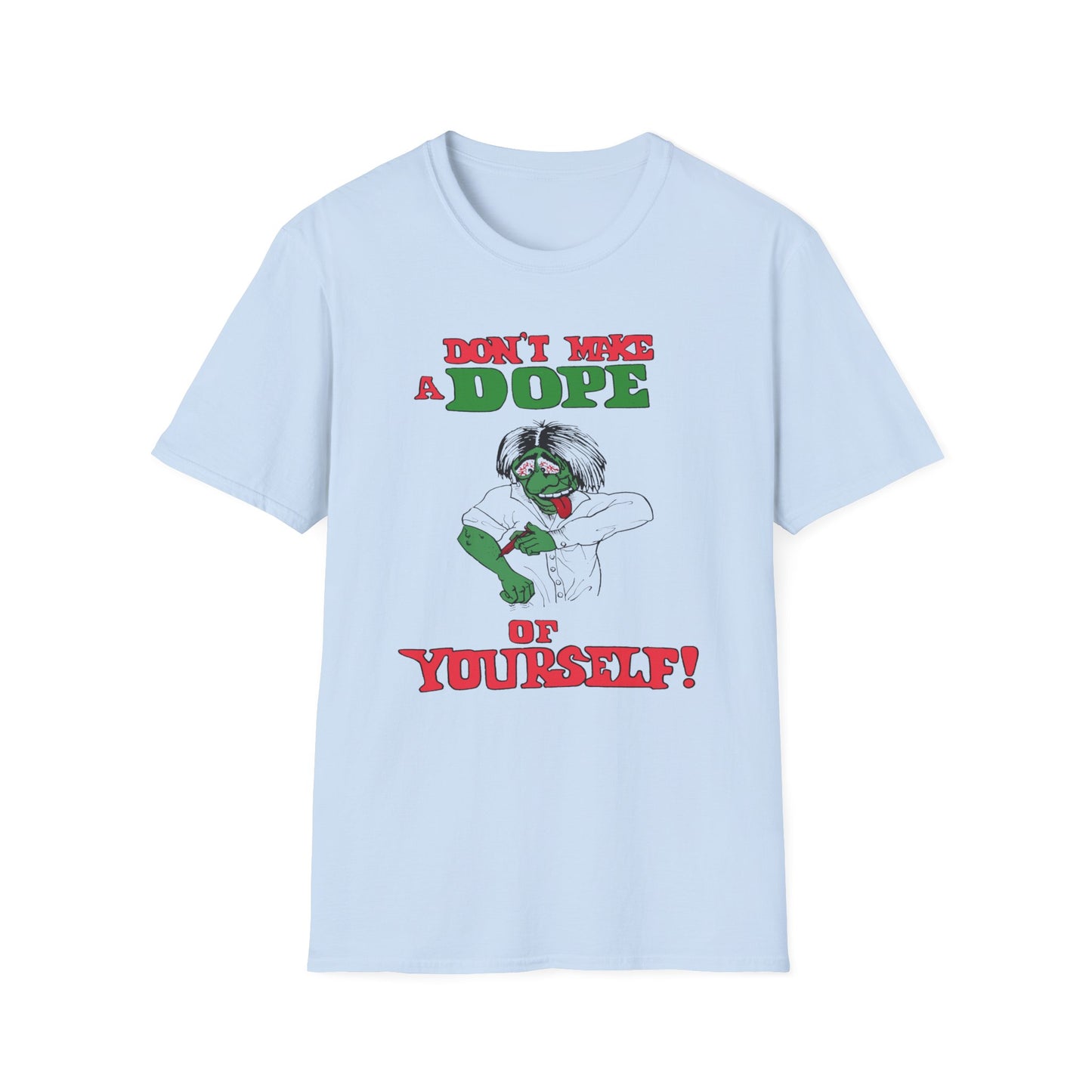 1960s anti-drug poster tshirt "don't make a dope of yourself" by smartset smarteen s.o.s tshirt