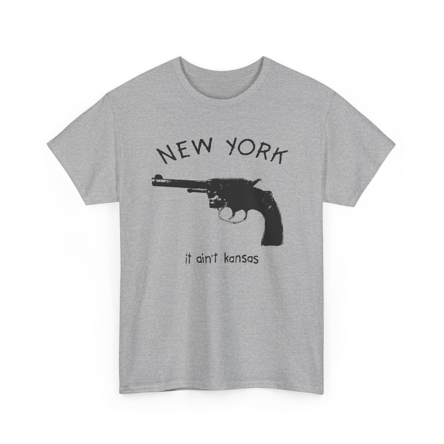 vintage 90s new york it ain't kansas with pistol reproduction tshirt