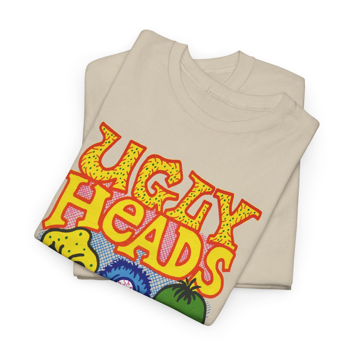 vintage american bubblegum graphic ugly heads reproduction tshirt