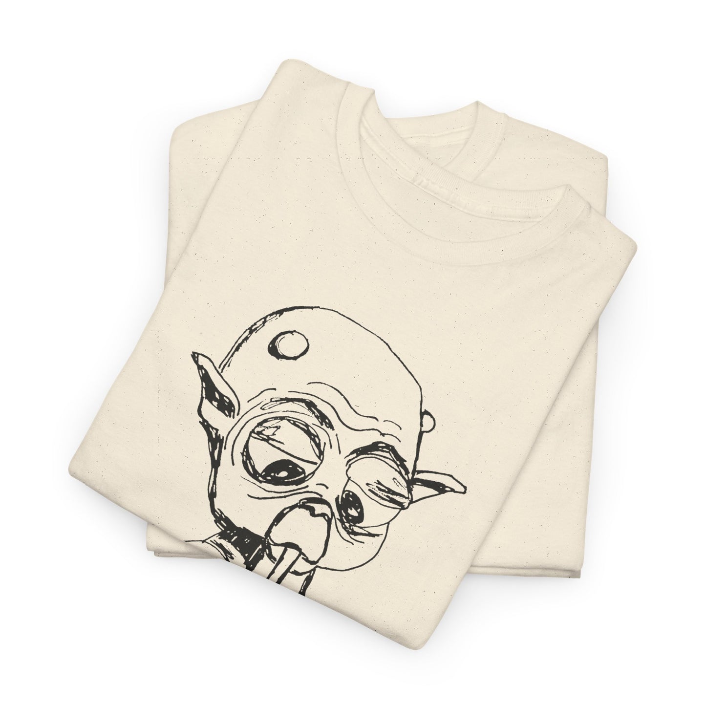 mysterious alien creature (MAC) drinking cola original sketch tshirt