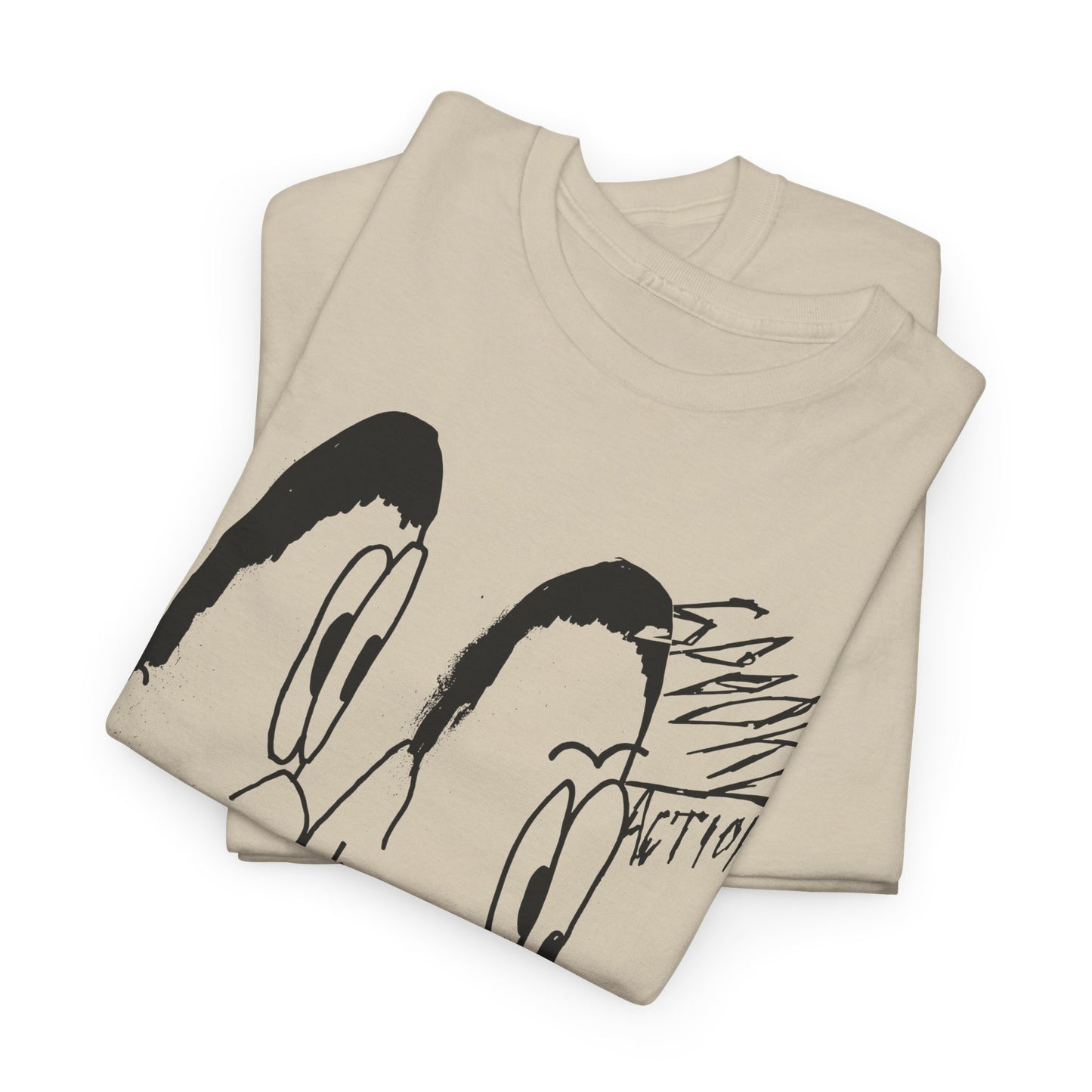 vintage norweigan weird doodle spooky action reproduction tshirt