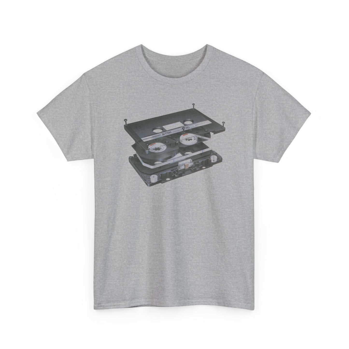 exploded view cassette tape hisashi saito 1980 airbrush graphic tshirt