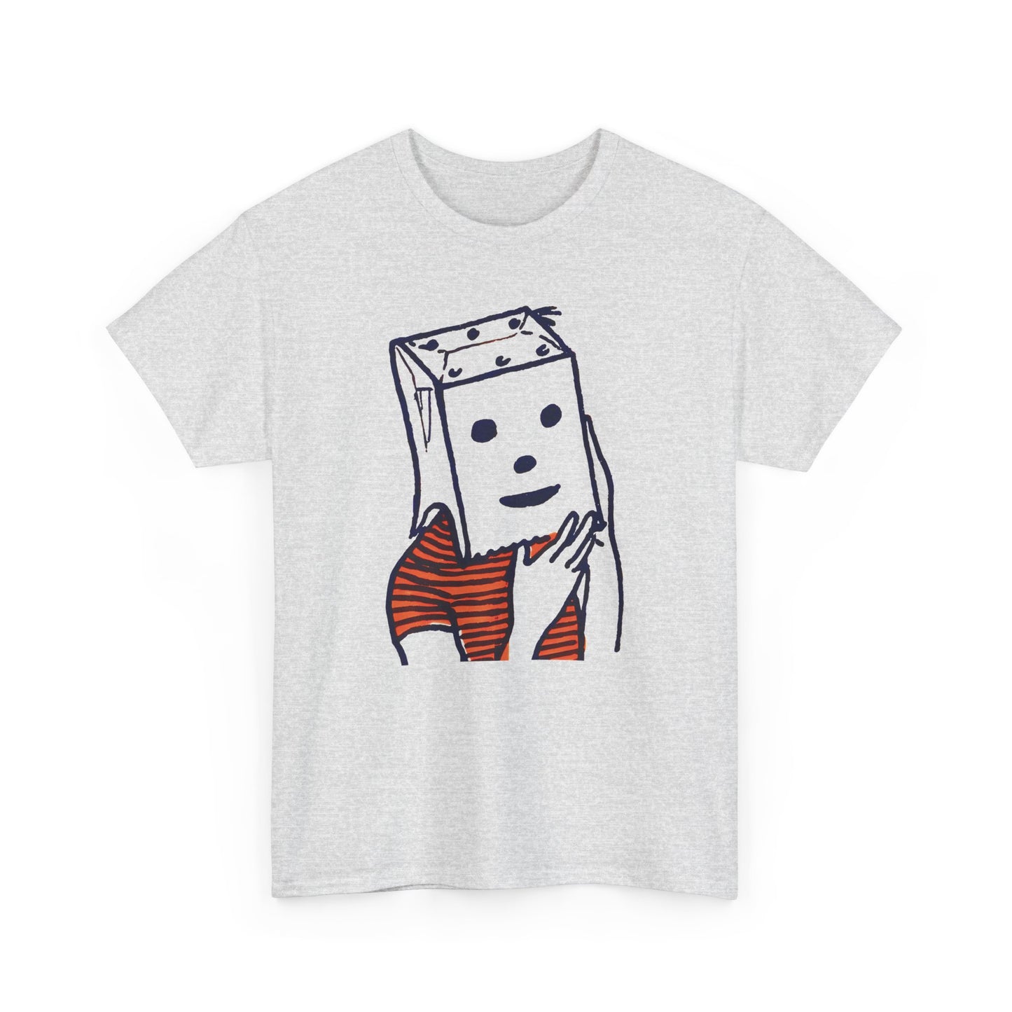 1950s magazine art paper bag halloween mask graphic tshirt