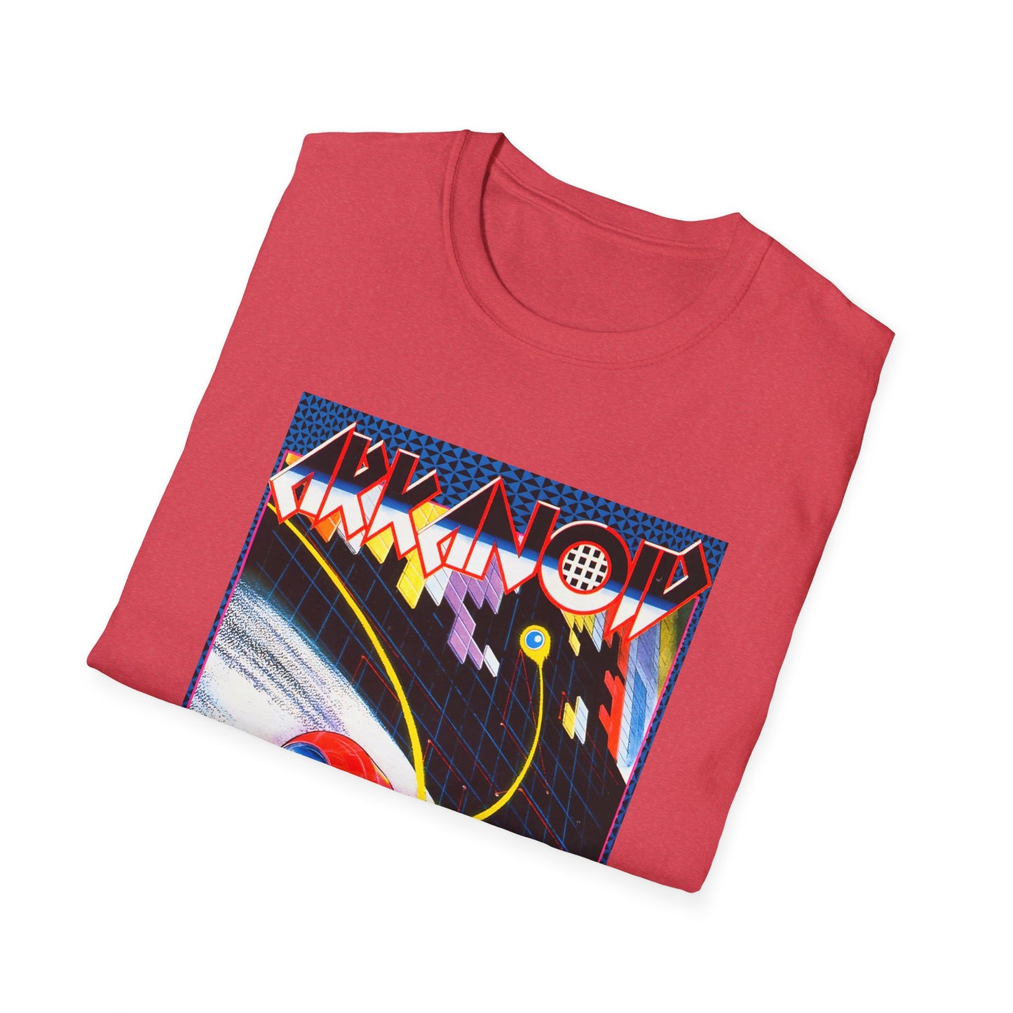 vintage reproduction video game tshirt 1986 arkanoid block breaking game tshirt