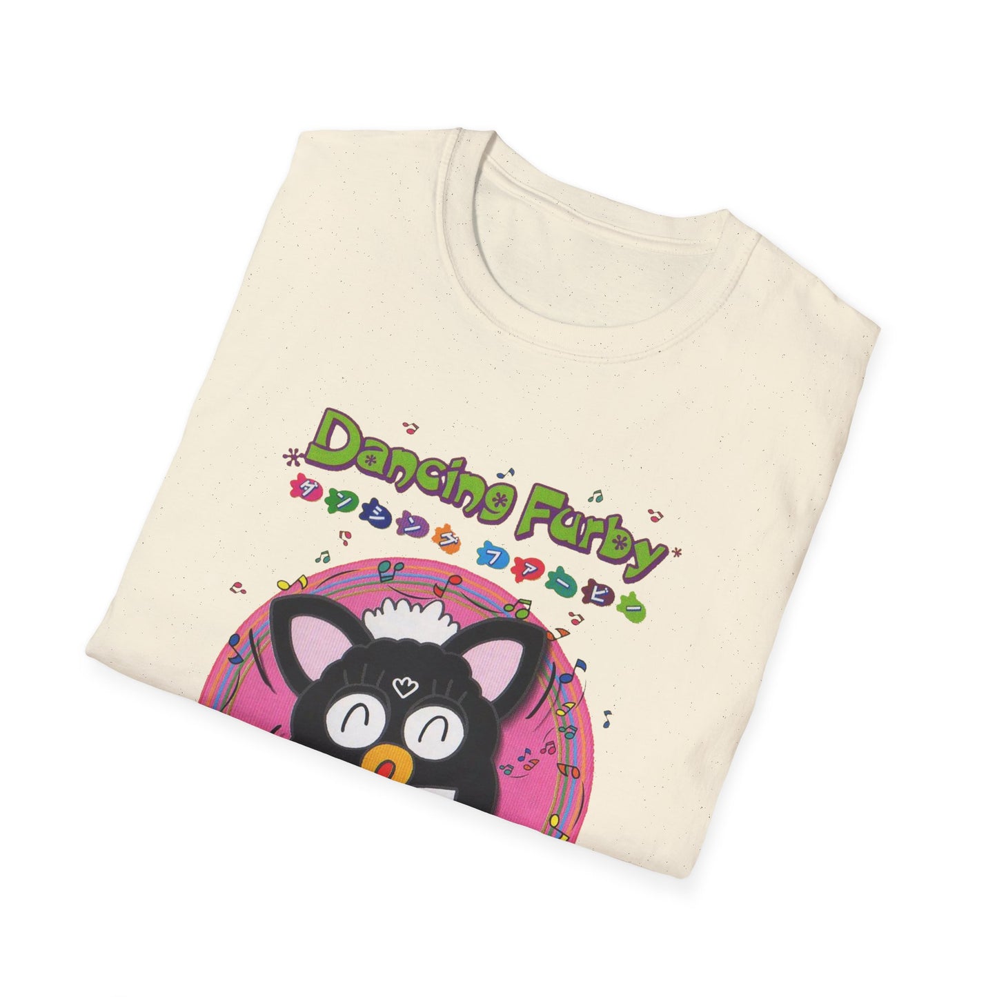 1999 dancing furby japanese video game poster tshirt