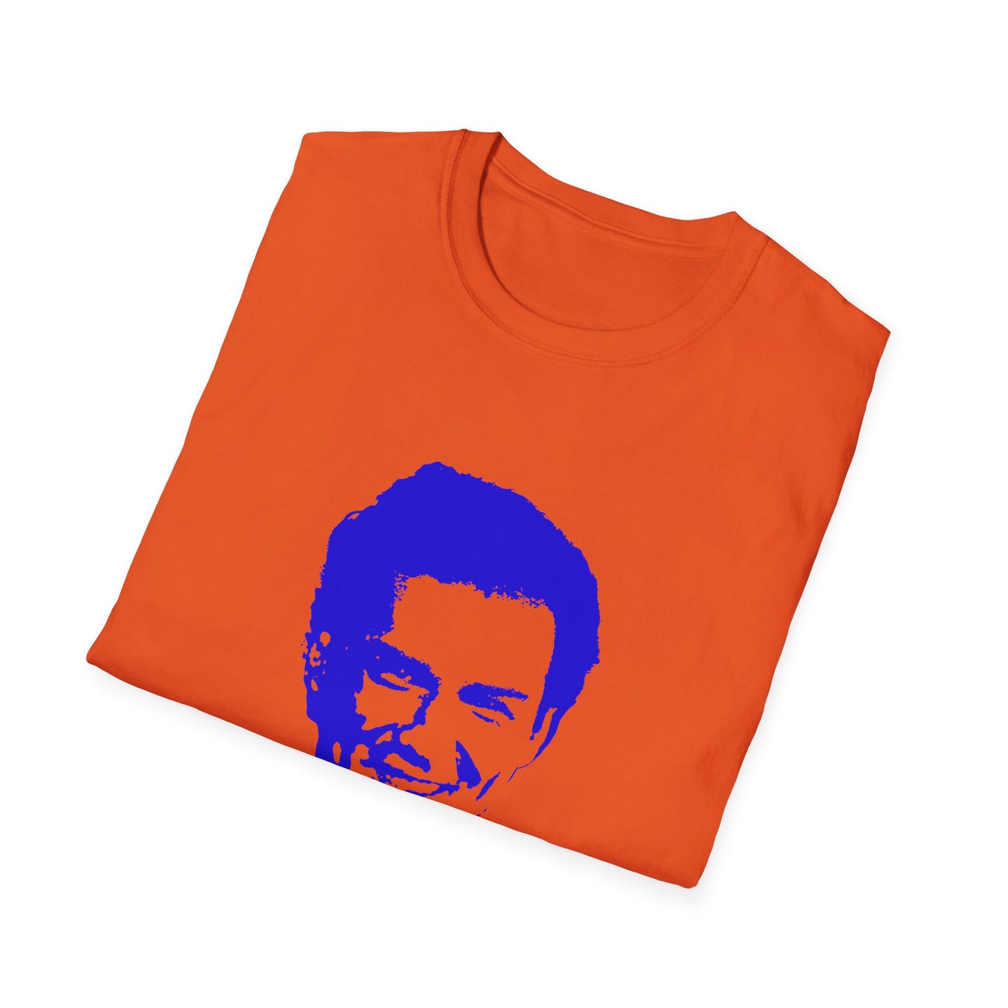 norm macdonald blue stencil face tshirt
