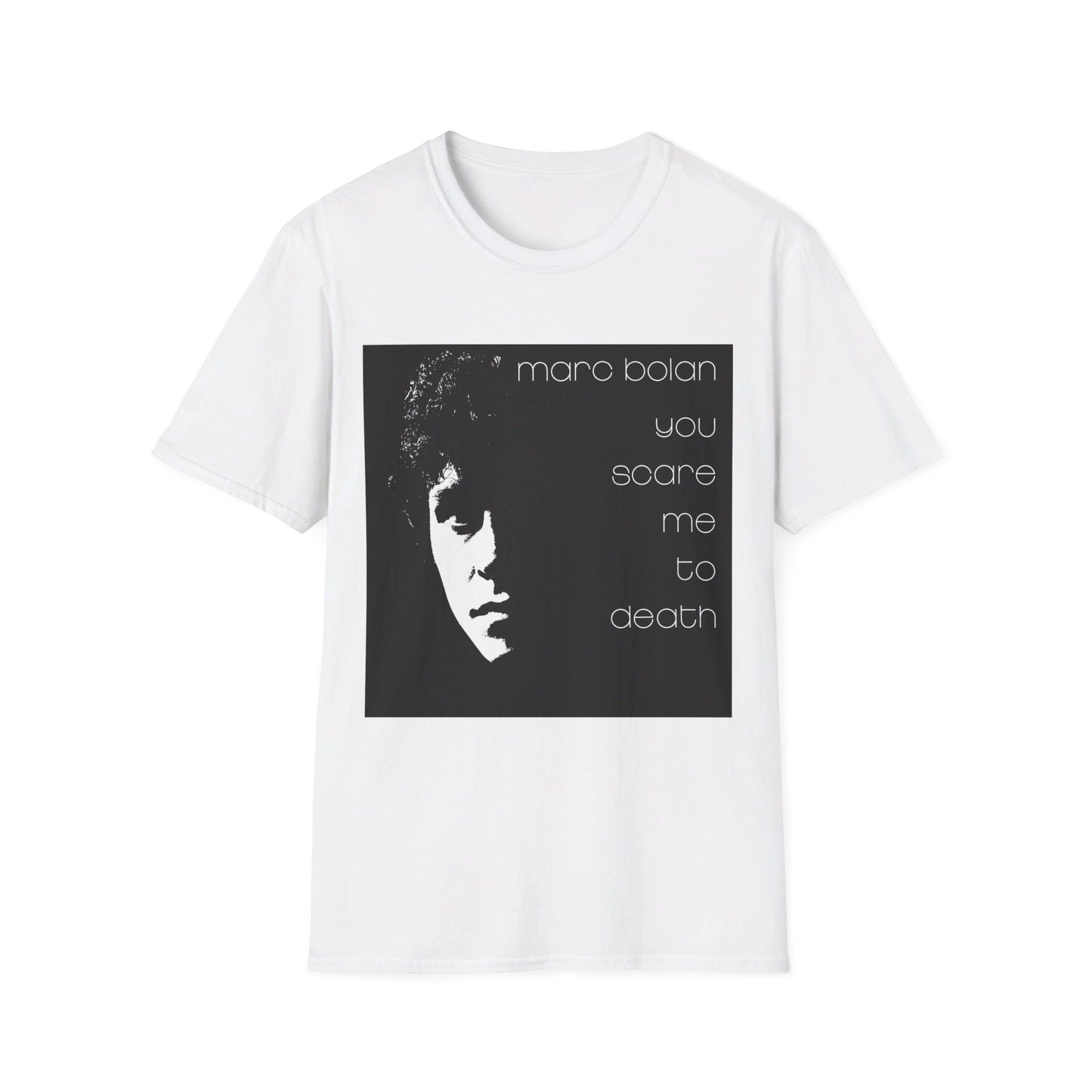 marc bolan 1981 you scare me to death album tshirt