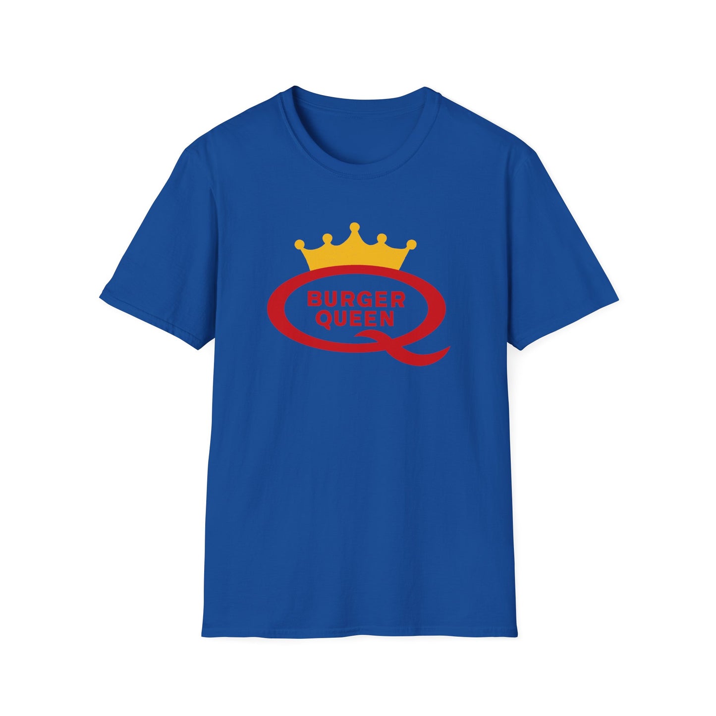 vintage defunct burger queen fast food logo tshirt